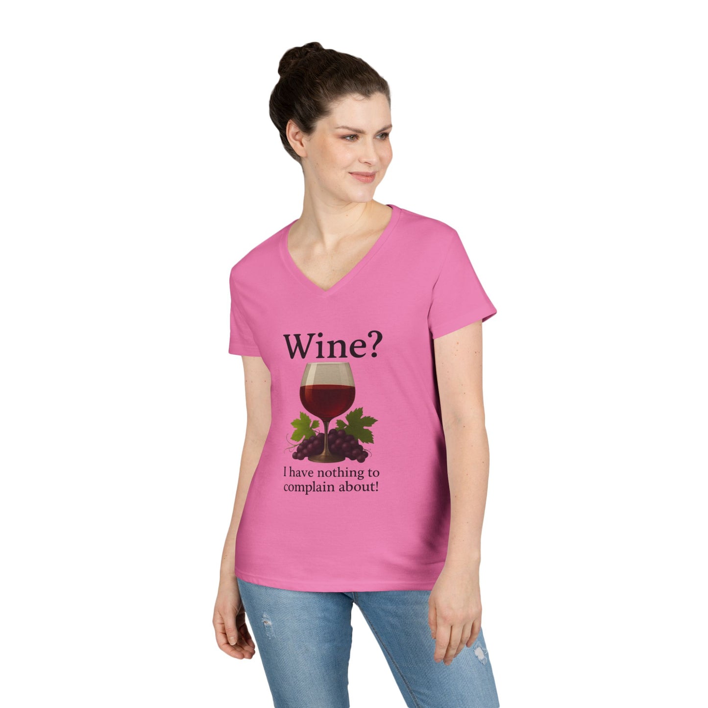 Wine Lover's V-Neck T-Shirt, Fun Wine Quote Tee, Gifts for Her, Casual Summer Top, Ladies' Wine Shirt