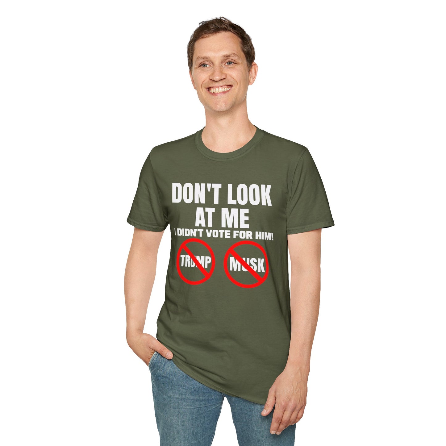 Don't Look at me, I didn't Vote for Him! t-shirt, Casual Wear, Gift for Activists, Funny Quote Tee, Resistance Tee, Anti-MAGA