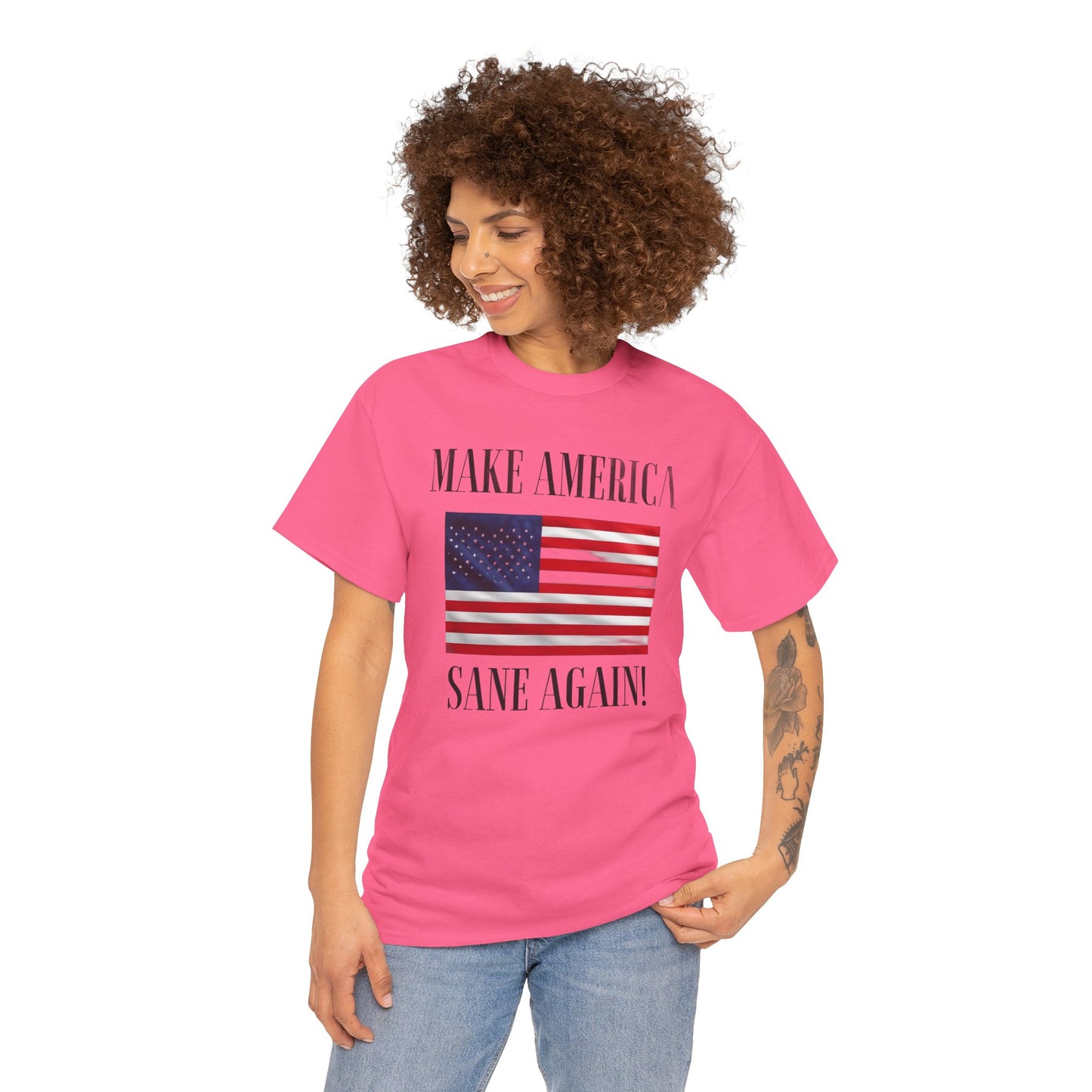 Make America Sane Again! T-Shirt, Unisex Graphic T-Shirt, Political Statement Tee, Anti Fascism, Anti MAGA
