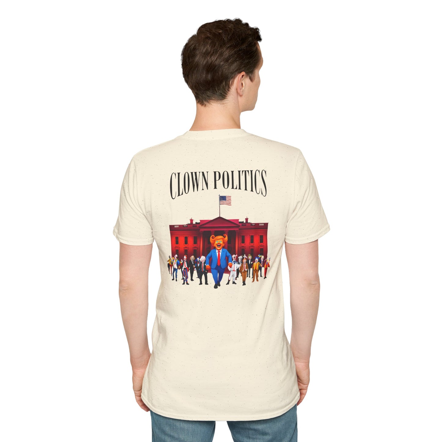 Clown Politics Graphic Tee, Statement Shirt for Activism, Funny Political T-Shirt, Gift for Protesters, Casual, antitrump tee