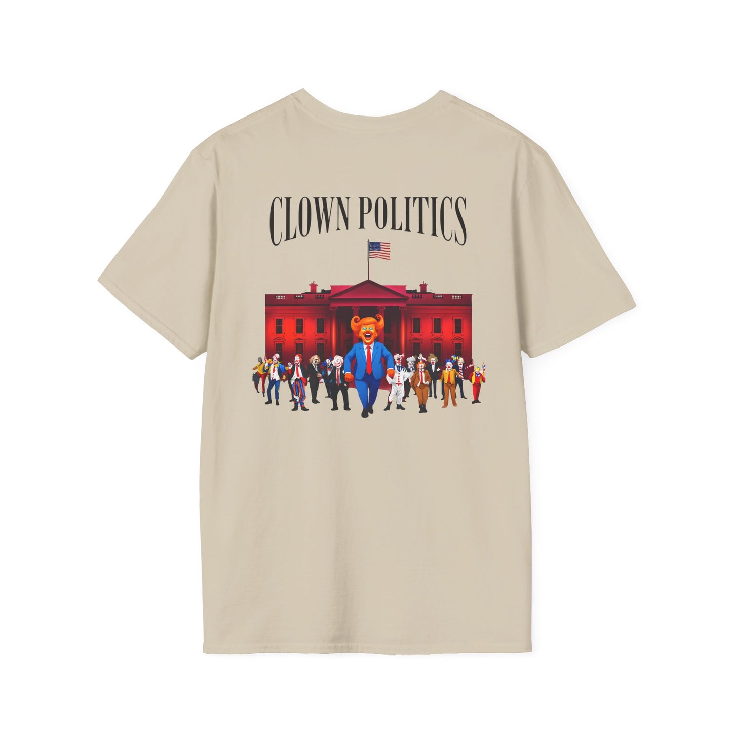 Clown Politics Graphic Tee, Statement Shirt for Activism, Funny Political T-Shirt, Gift for Protesters, Casual, antitrump tee
