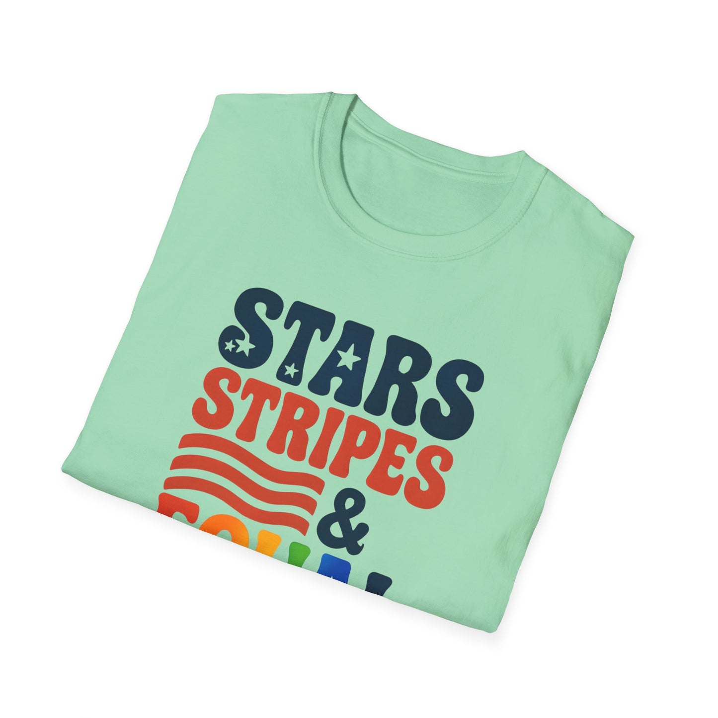 Stars Stripes and Equal Rights unisex tee, Casual protest Gift, LGBTQ tee, Unisex Softstyle Shirt,  Family Wear, gay rights