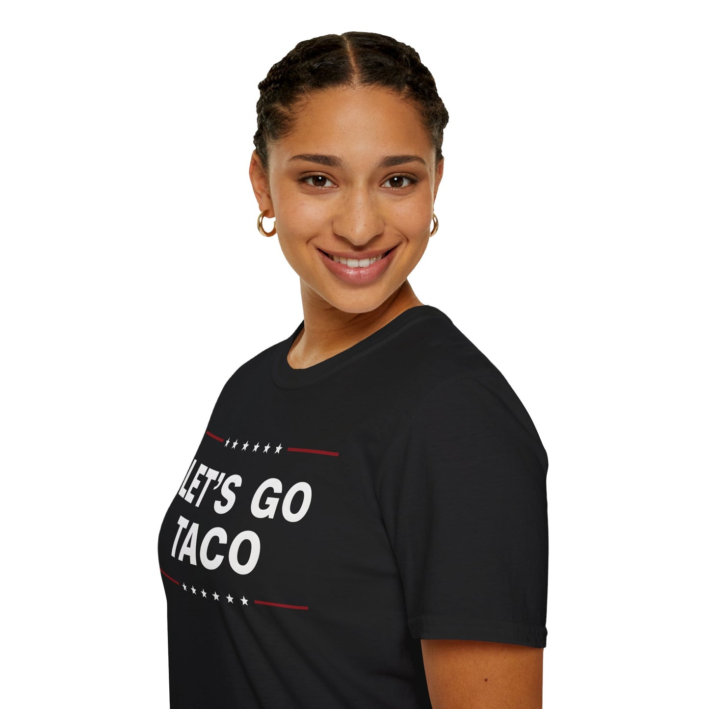 Let's Go Taco Unisex Softstyle T-Shirt, Taco Lover Gift, Funny Foodie Shirt, Casual Wear, Taco Tuesday Tee
