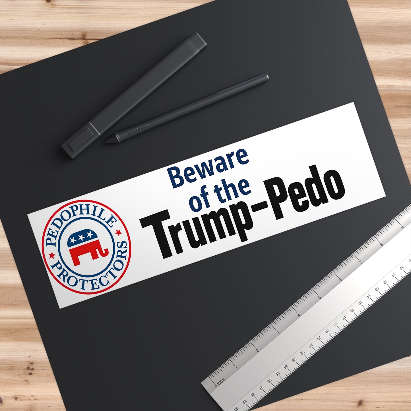 Trump-Pedo Bold Political Bumper Stickers, Car Decor, Support Your Views, Outdoor Stickers, Election Campaign, Express Yourself