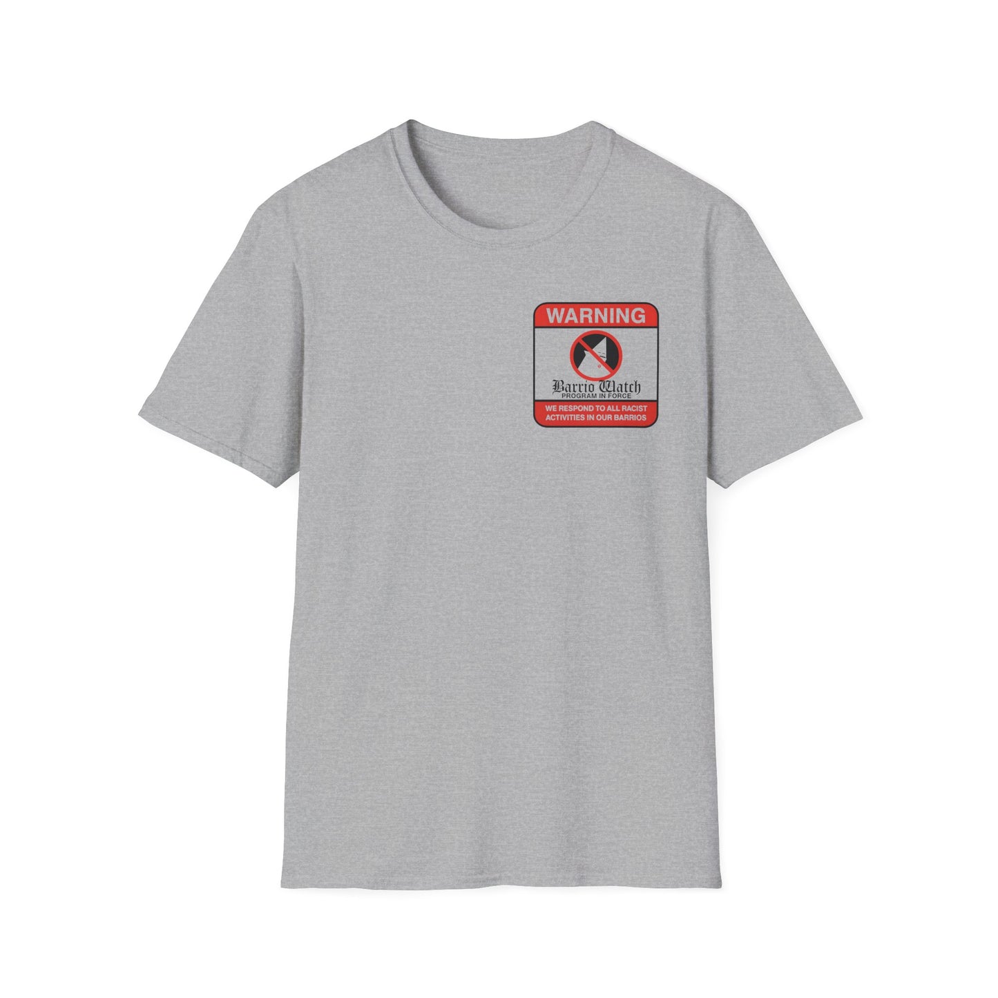 Fascists Can Oligargle Deez Nuts (back) Keep ICE out of the Barrio unisex tee, softstyle printed front and back anti ICE Tee