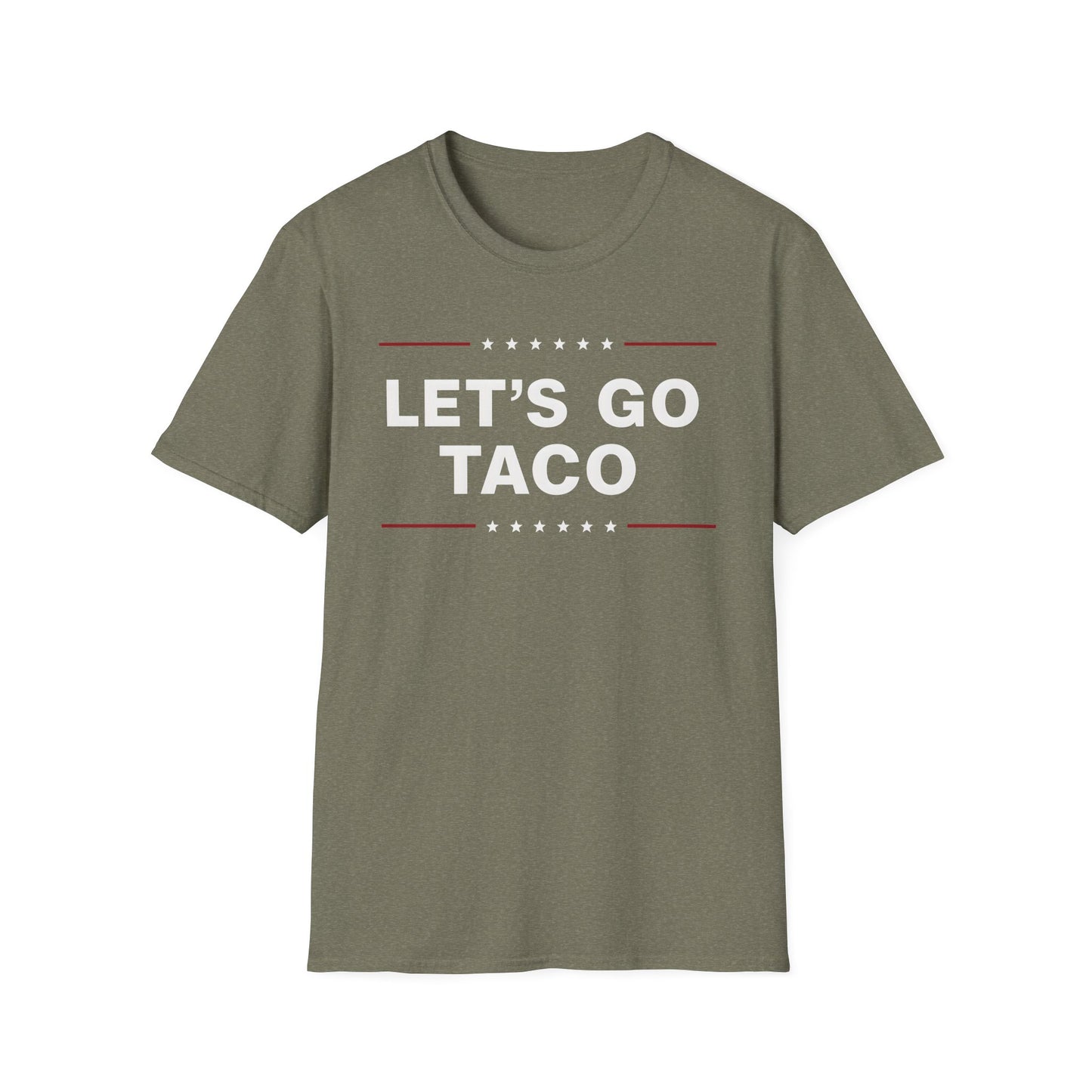 Let's Go Taco Unisex Softstyle T-Shirt, Taco Lover Gift, Funny Foodie Shirt, Casual Wear, Taco Tuesday Tee