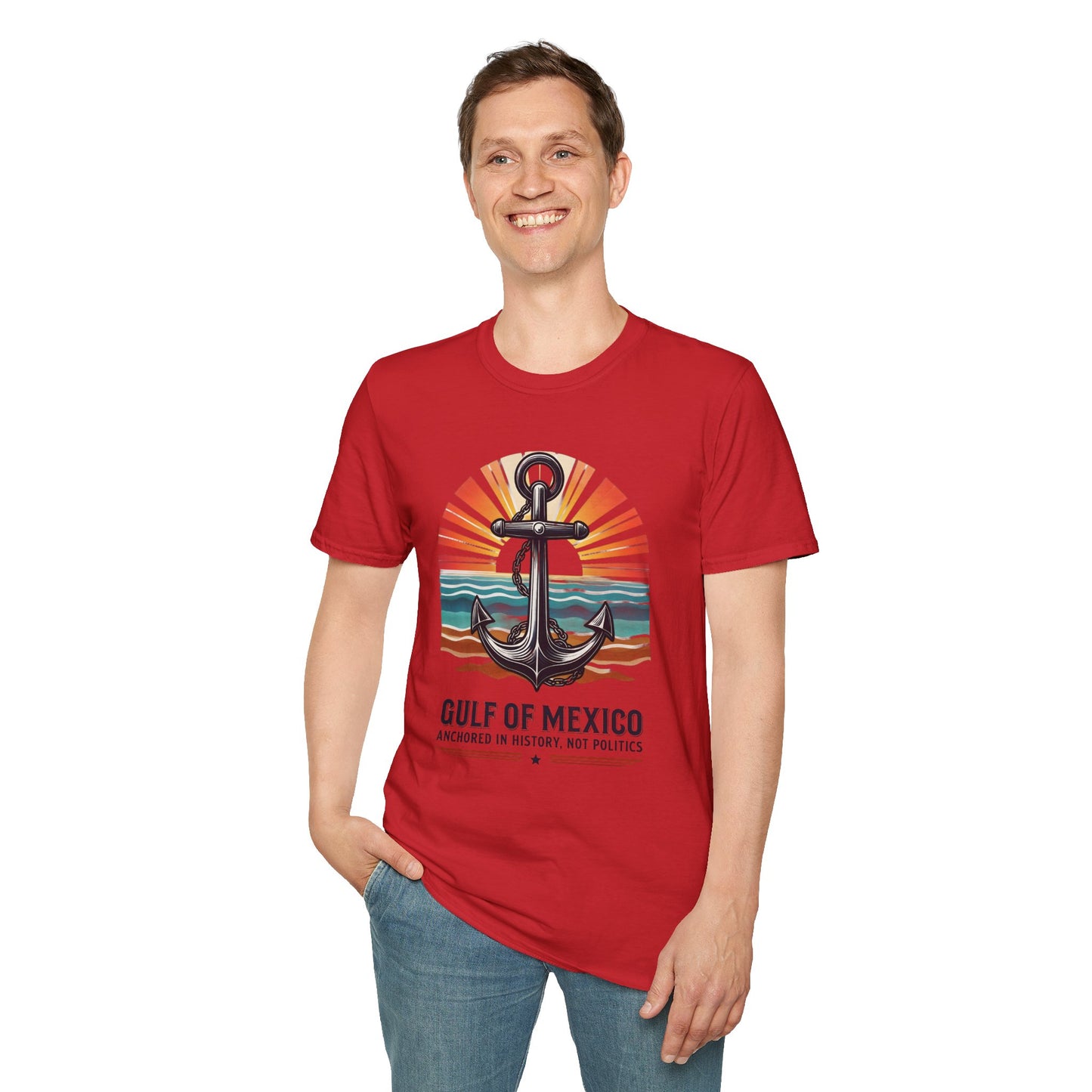 Gulf of Mexico, Anchored in History, Not Politics T-Shirt, Political Statement Tee, Anti Fascism Tee, AntiTrump Tee