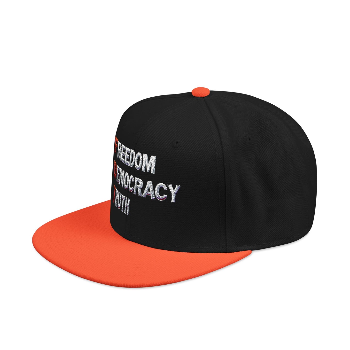 Freedom Democracy Truth Snapback Hat - Stylish Streetwear Cap for Casual Outfits, Perfect Gift for Sports Fans, Adjustable Fit