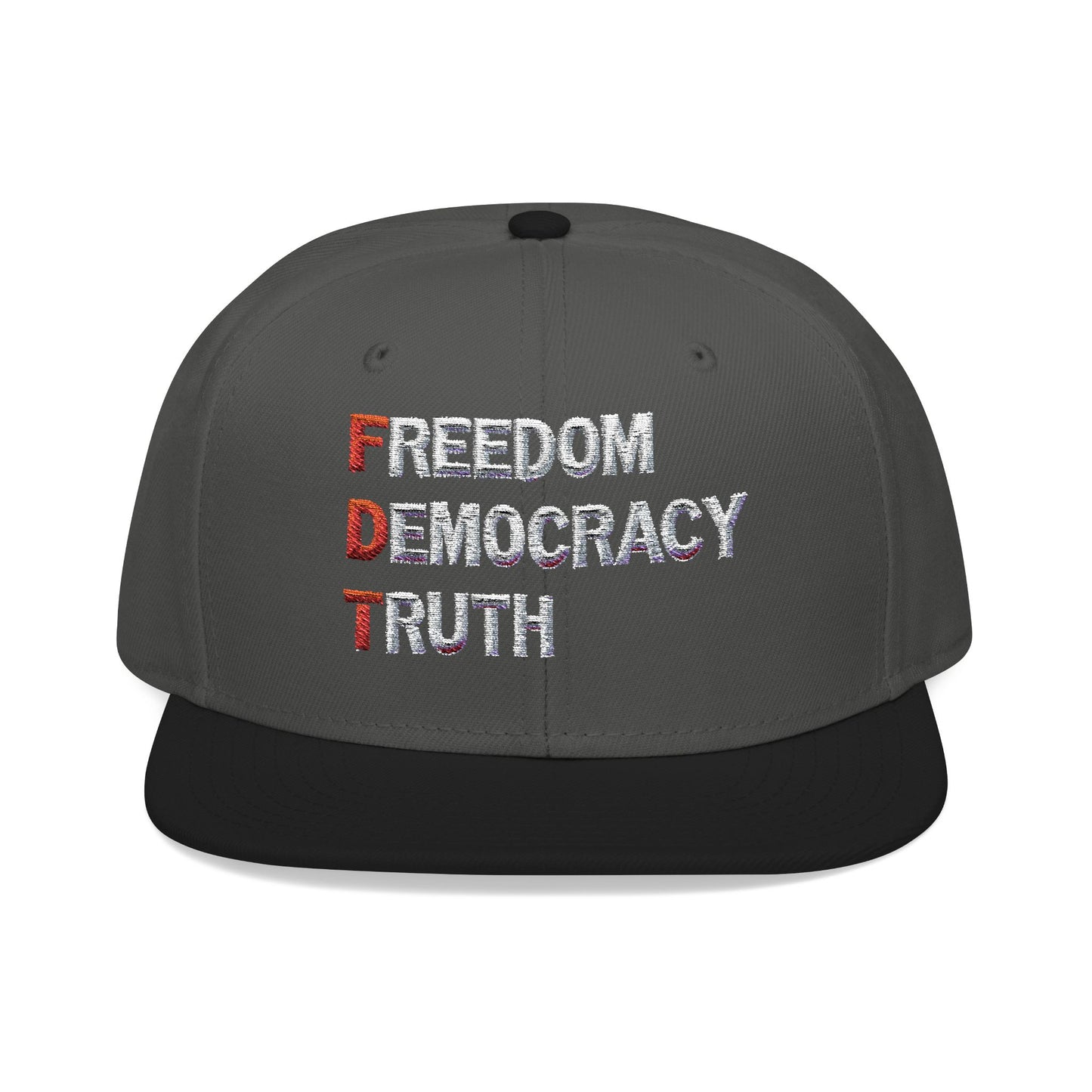 Freedom Democracy Truth Snapback Hat - Stylish Streetwear Cap for Casual Outfits, Perfect Gift for Sports Fans, Adjustable Fit