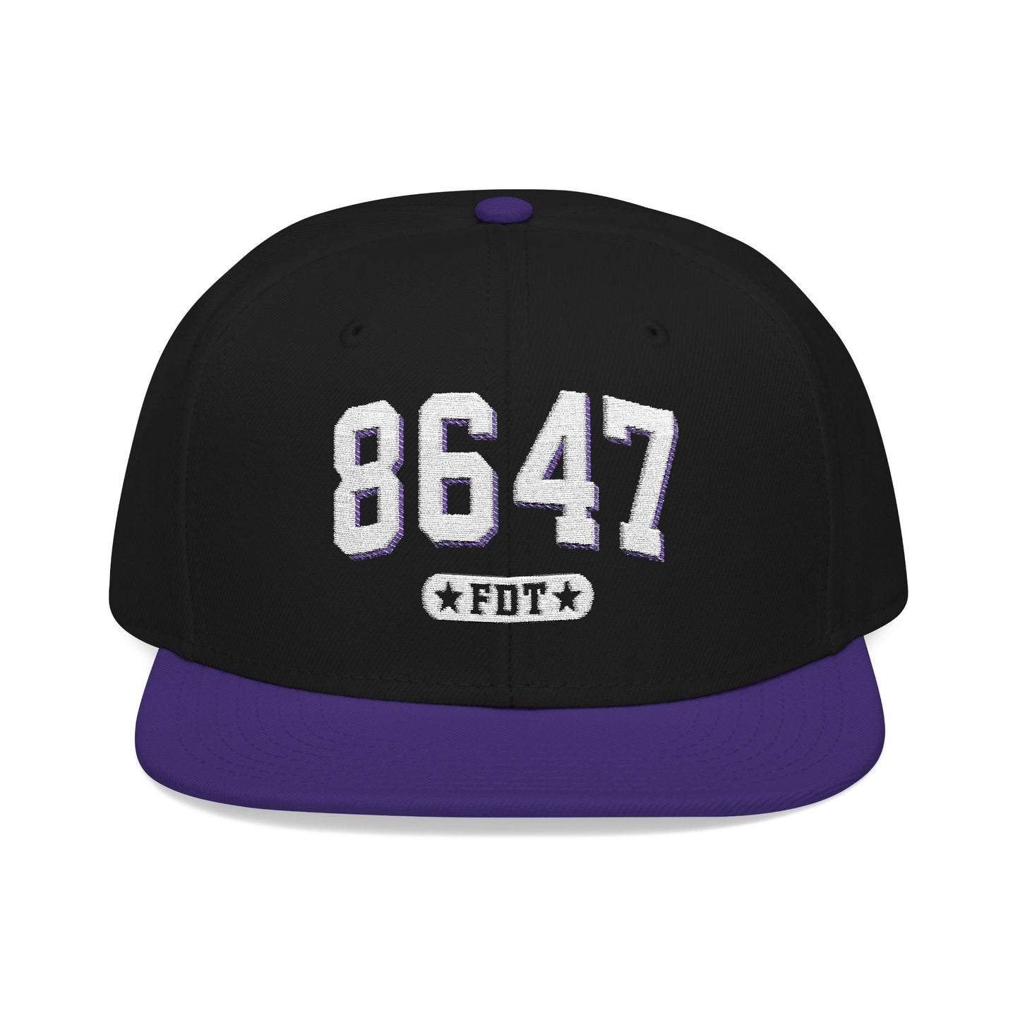 8647 FDT Snapback Cap, Embroidered Baseball Hat, Trendy Street Style, Gift for Political Enthusiasts, Unisex Fashion Headwear