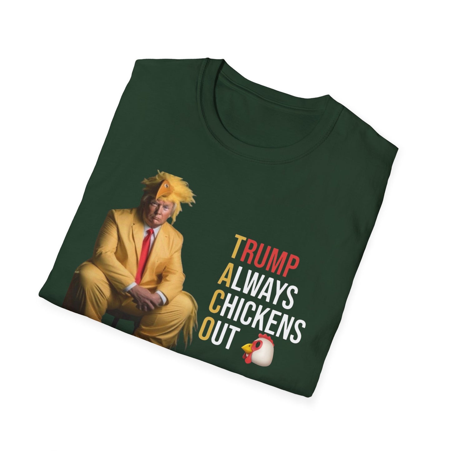 Trump Chicken Out Unisex T-Shirt, Funny Political Tee, Gift for Friends, Election Humor, Casual Wear