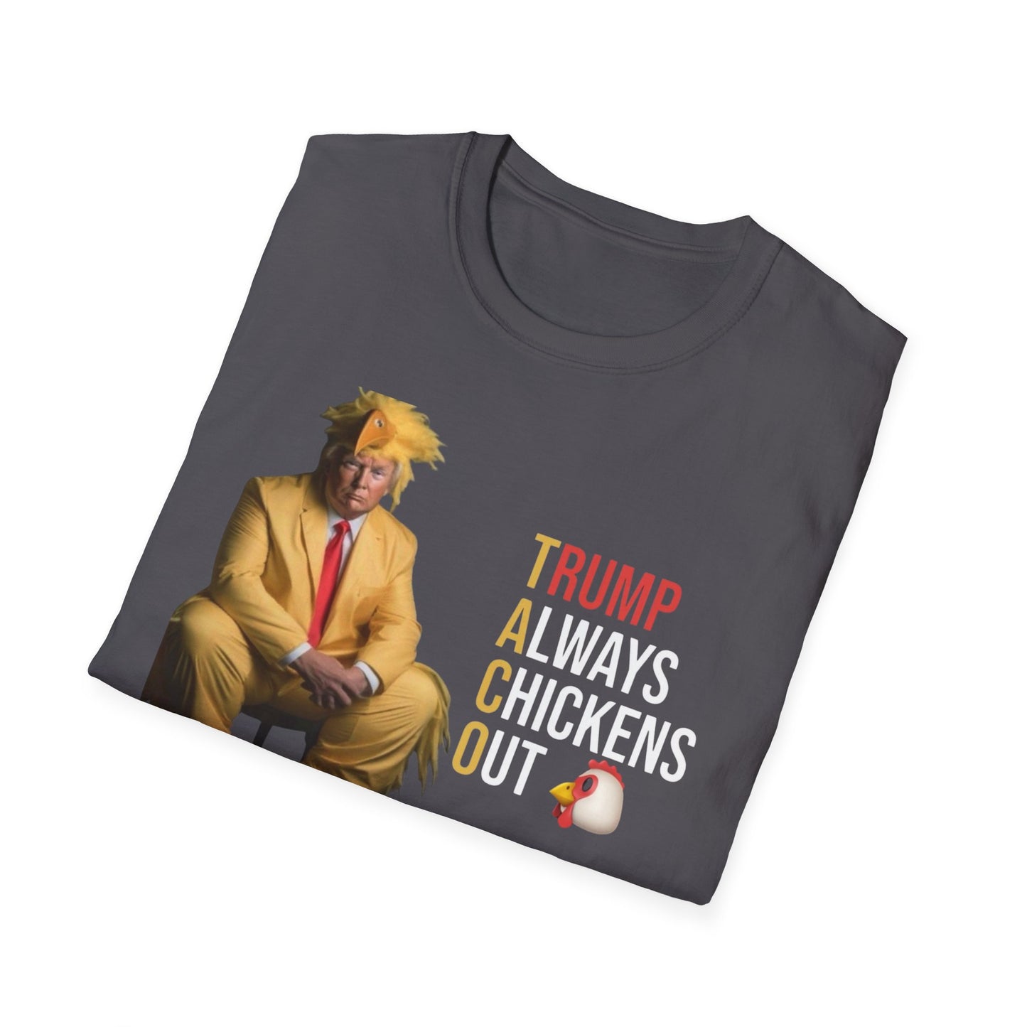 Trump Chicken Out Unisex T-Shirt, Funny Political Tee, Gift for Friends, Election Humor, Casual Wear