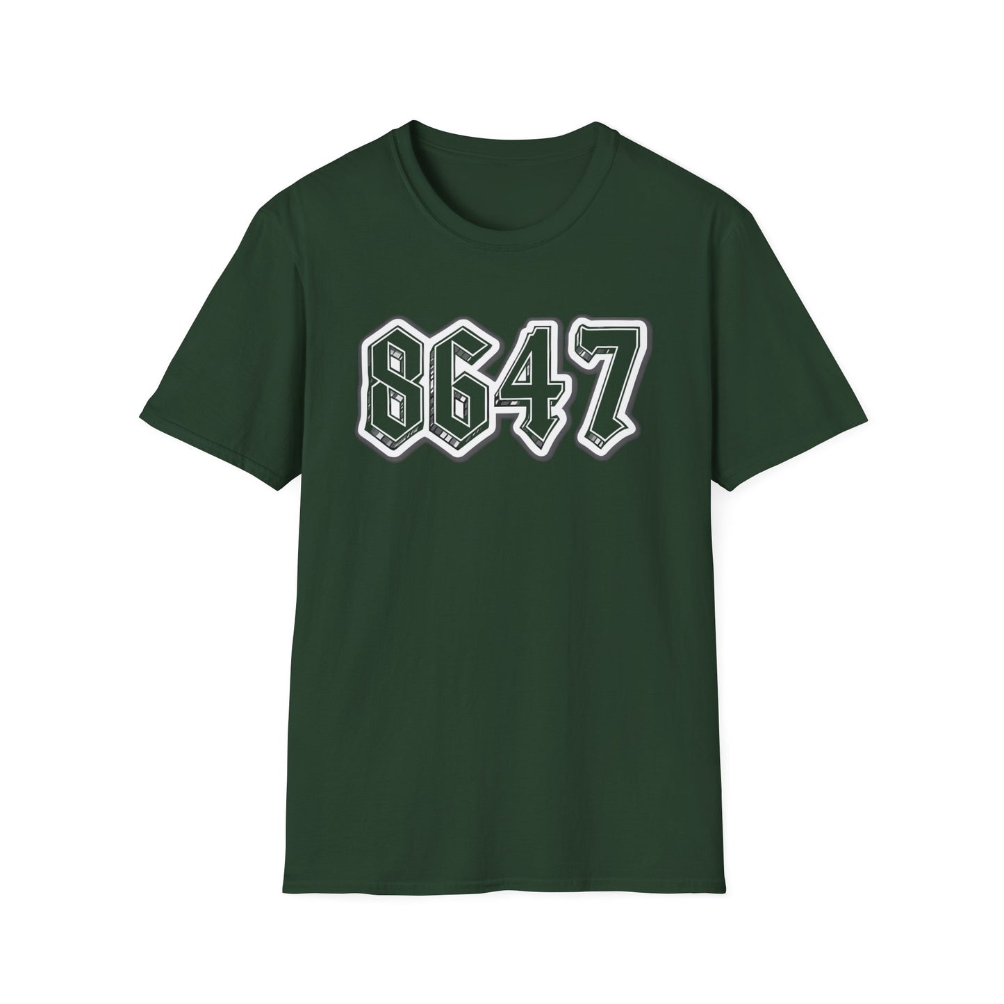 8647 front and back Softstyle T-Shirt with Quirky Slogan, Great for Casual Wear, Gift for Friends, Unique Birthday Present, Everyday Humor