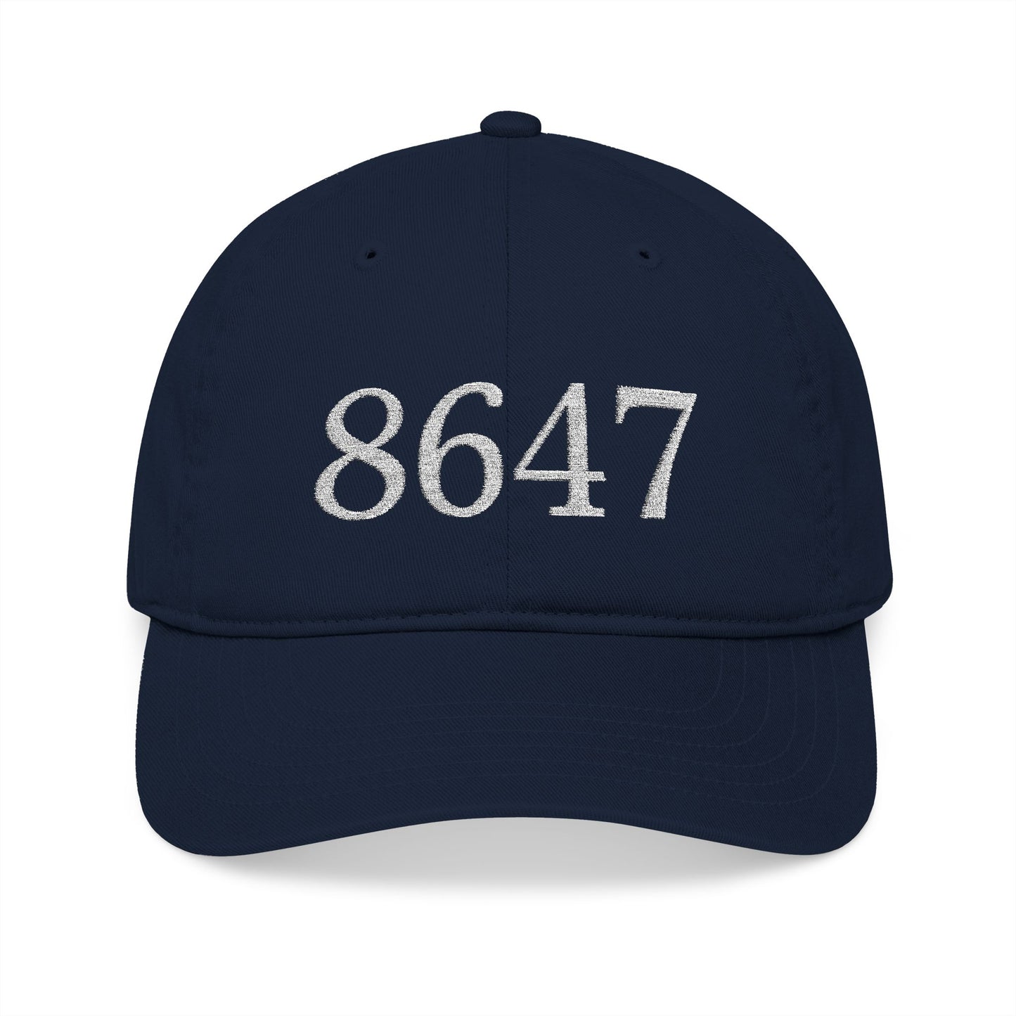 8647 Embroidered Baseball Cap | Eco-Friendly Headwear, Casual Style, Unisex Gift, Everyday Accessory, Outdoor Activities
