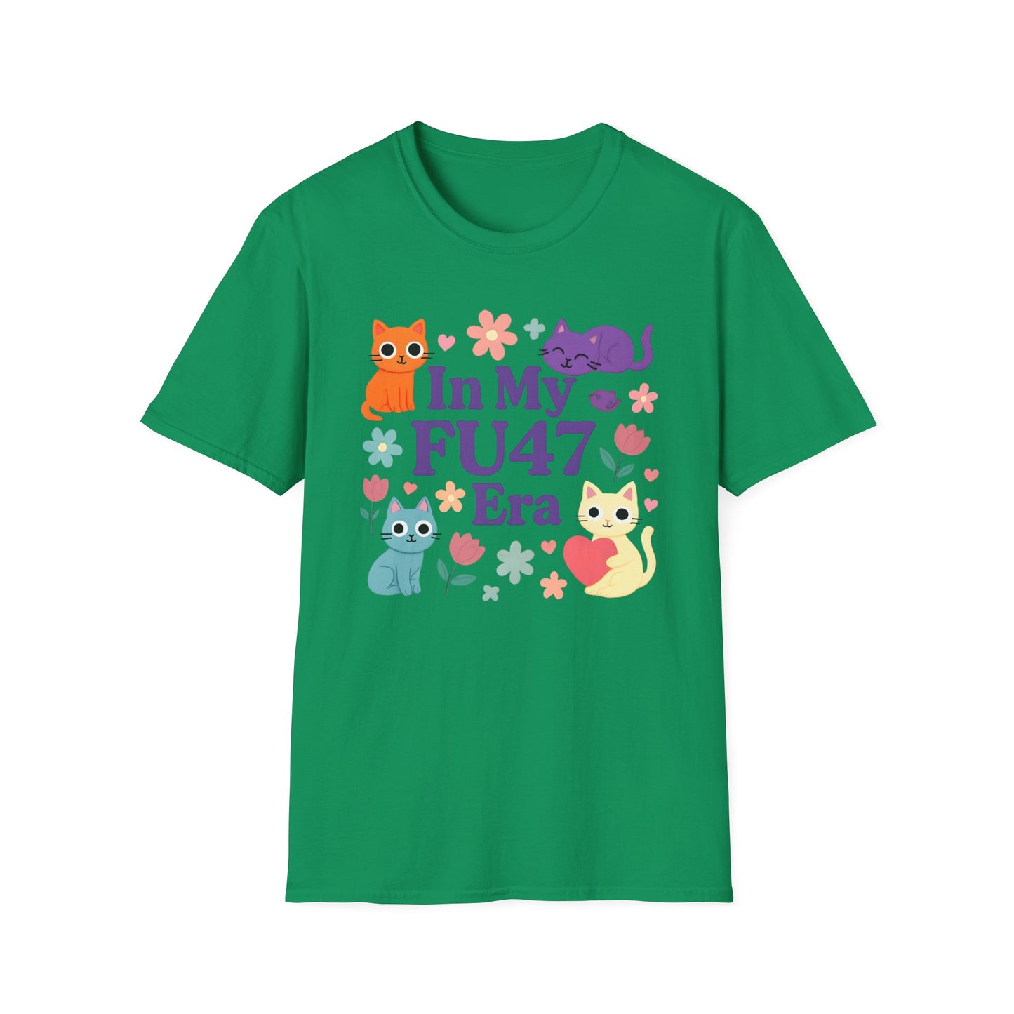 In My FU47 Era Unisex Tee, Cat Lover Gift, Comfortable Casual Wear, Funny Pet Humor, Perfect for Birthdays