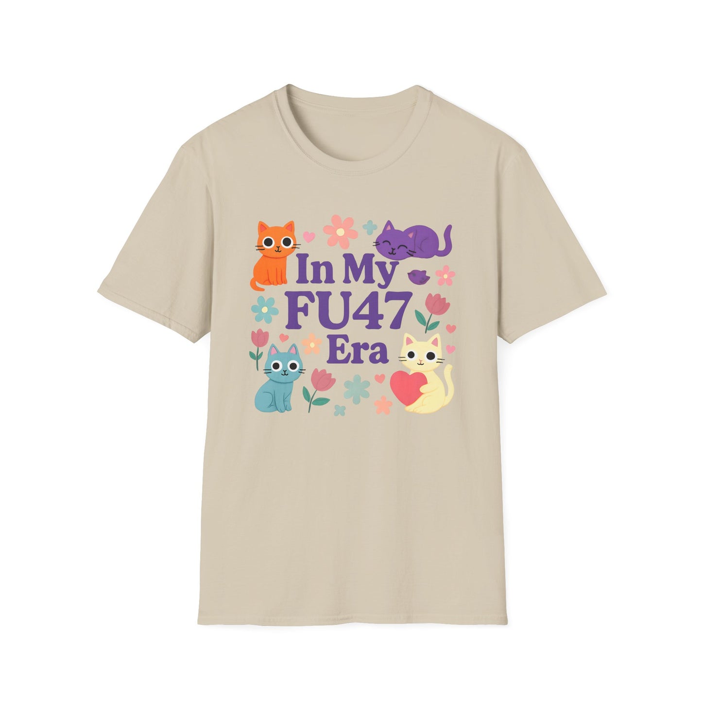 In My FU47 Era Unisex Tee, Cat Lover Gift, Comfortable Casual Wear, Funny Pet Humor, Perfect for Birthdays