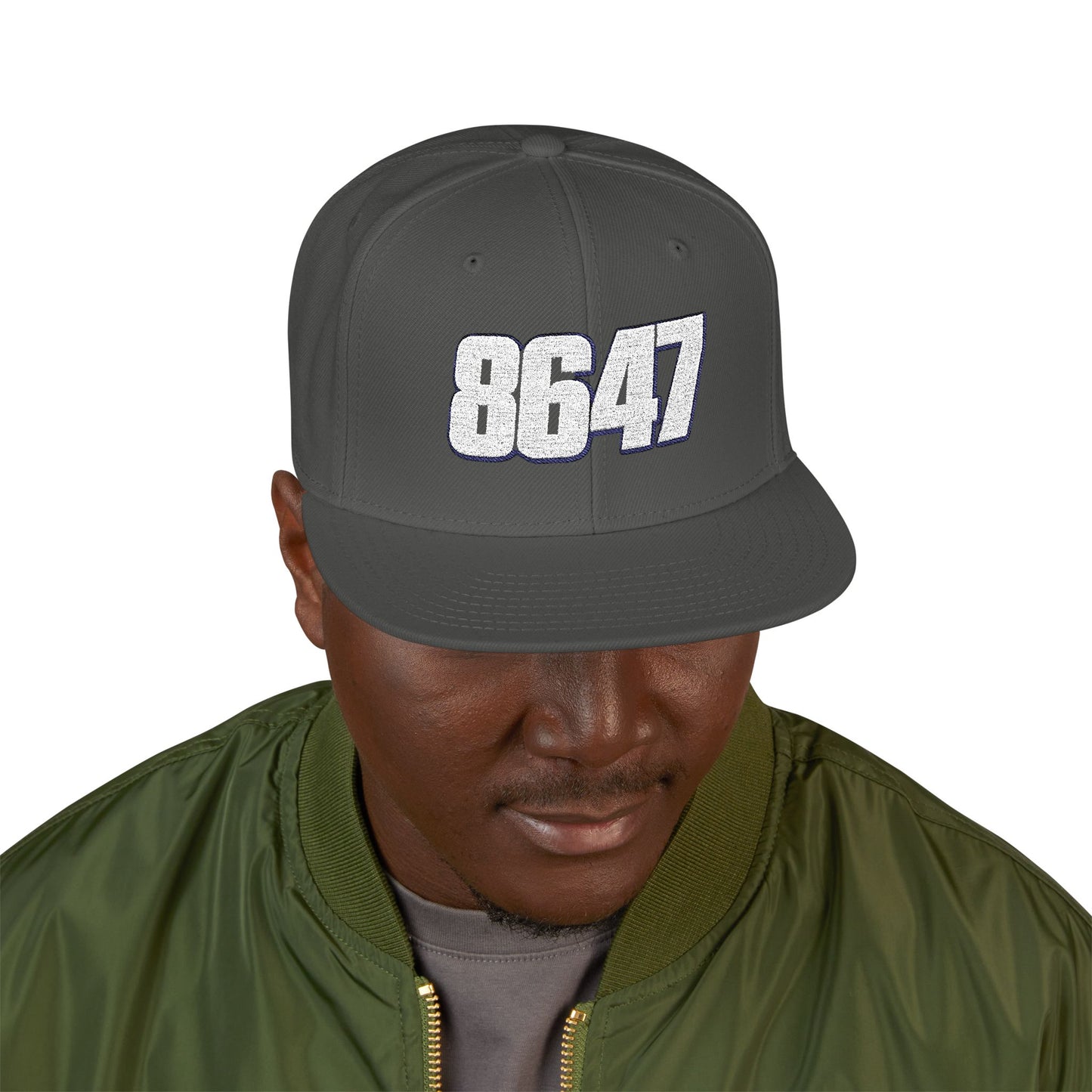 Embroidered 8647 Snapback Cap | Stylish Streetwear Hat | Perfect Gift for Him, Customizable Vintage Hat, Casual Fashion