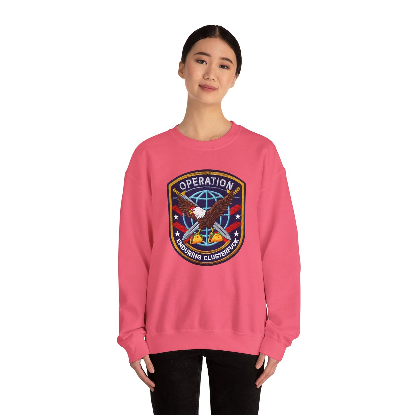 Operation Enduring Clusterfuck crewneck Sweatshirt, Political Statement Sweatshirt, Anti Fascism Sweatshirt, Support Ukraine Crew Neck
