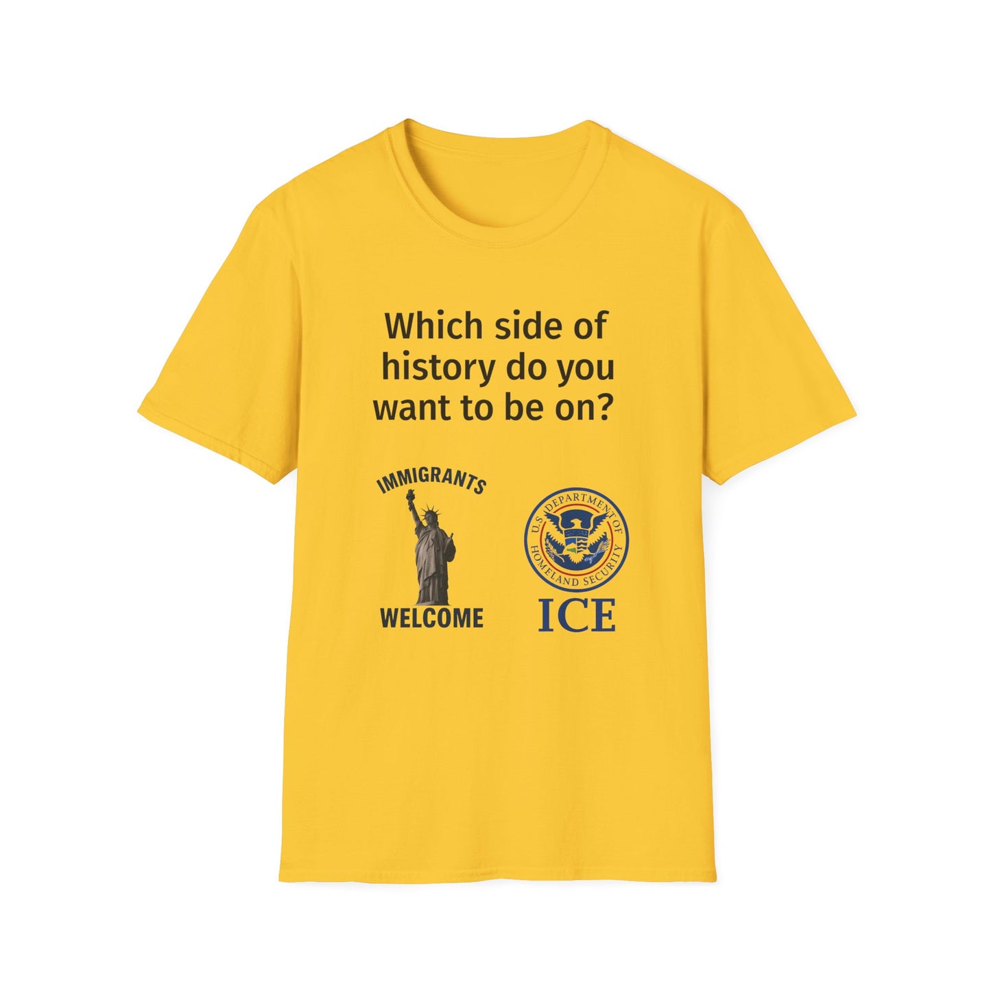 Which Side of History Do You Want to Be On? | Unisex Equal Rights Protest T-Shirt | Multicolored Fist Graphic Tee | Social Justice Shirt