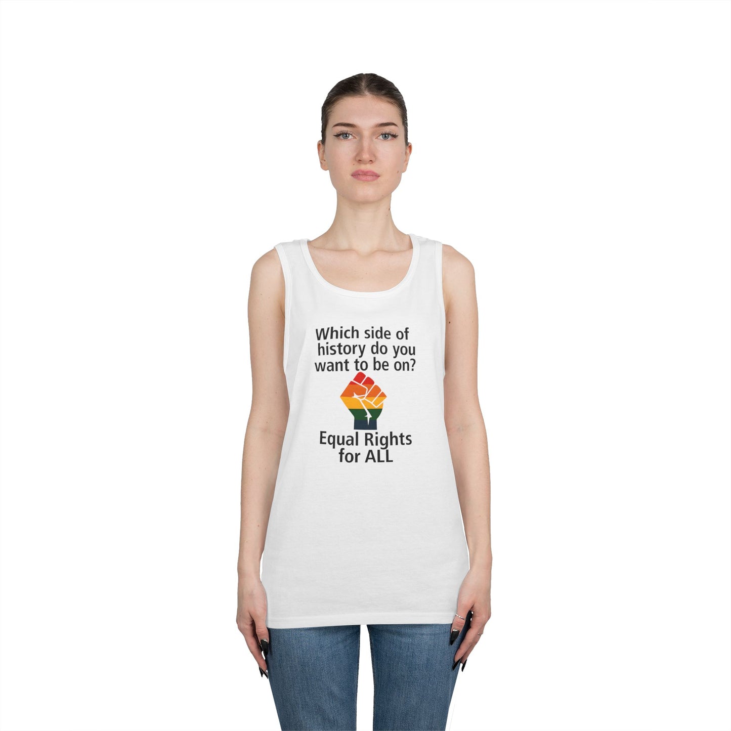 Unisex Equal rights for all Tank Top for Equality Activism, Protest Wear, LGBT Pride, Summer Casual, Gift for Activists