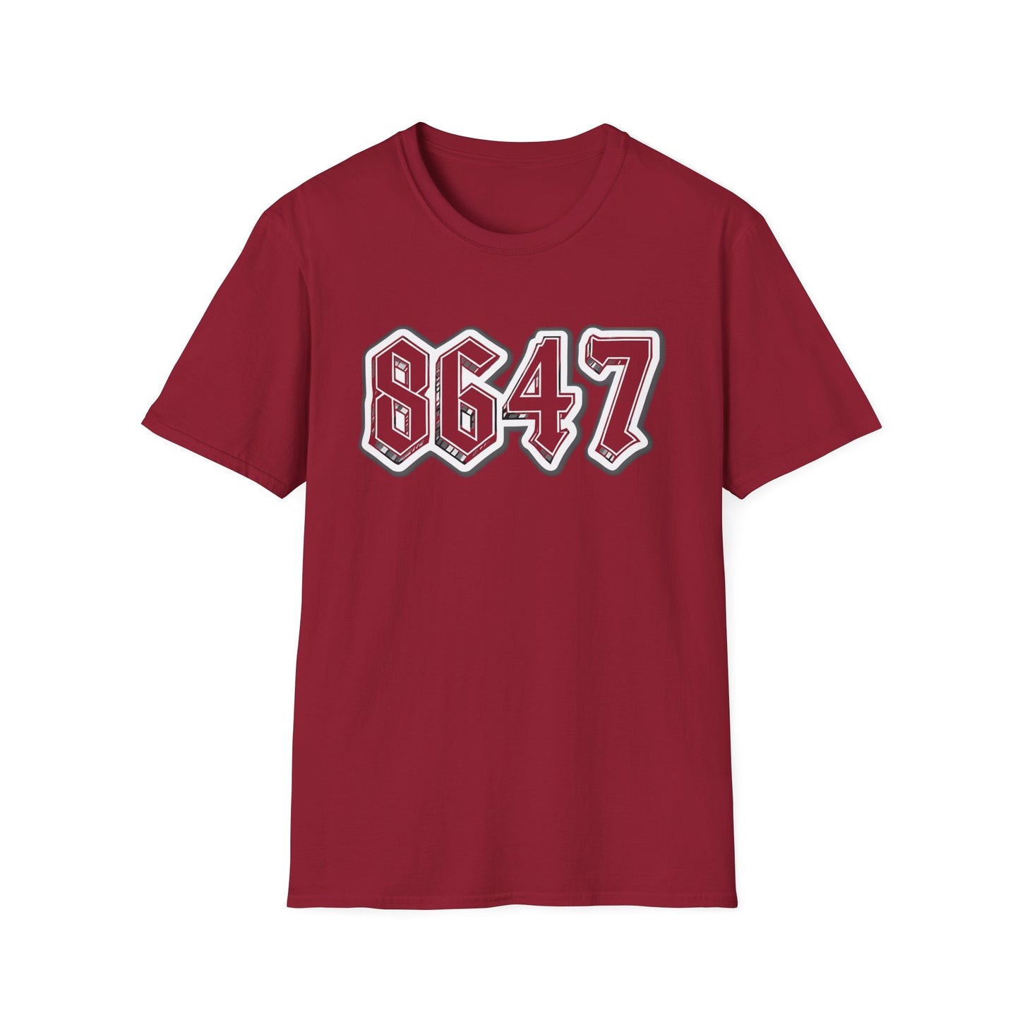 8647 Trendy Unisex T-Shirt with Bold Graphic 8647, Casual Streetwear, Gift for Him or Her, Everyday Wear, Comfortable Tee