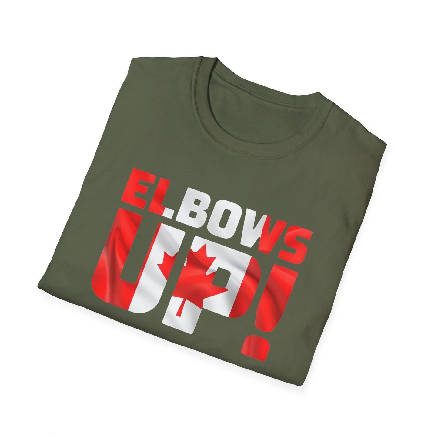 Canadian Pride Elbows Up T-Shirt, Unisex Tee, Fun Canada Day Apparel, Gift for Canada Lovers, Comfortable Travel Shirt