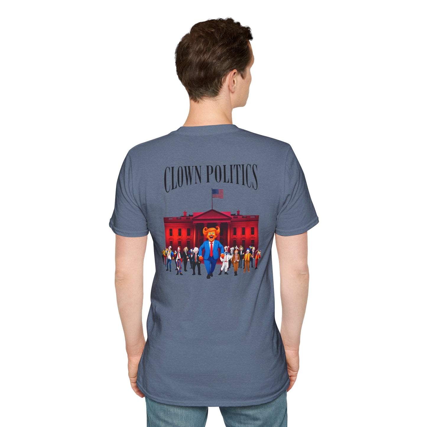 Clown Politics Graphic Tee, Statement Shirt for Activism, Funny Political T-Shirt, Gift for Protesters, Casual, antitrump tee