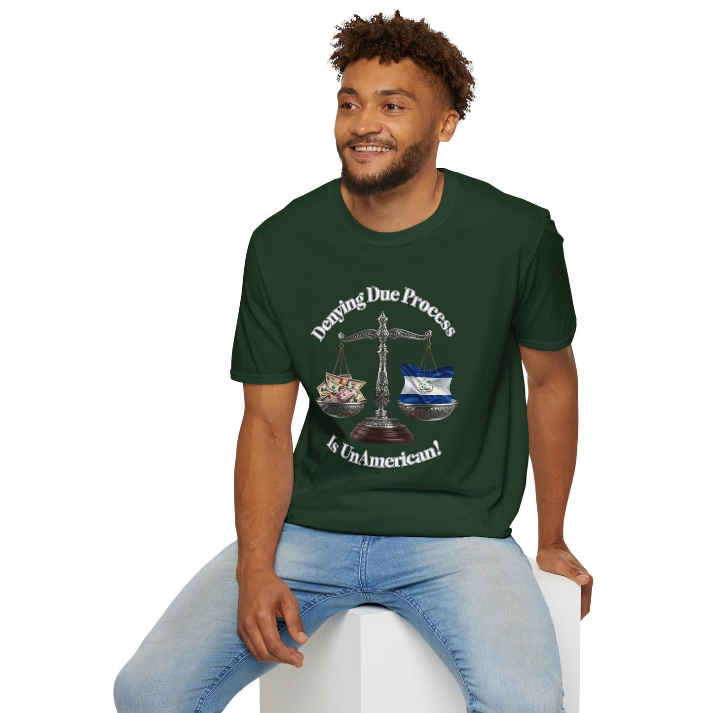 Justice T-Shirt - 'Denying Due Process Is UnAmerican' Graphic Tee, Political Apparel, Gift for Activists, Casual Wear, Statement Shirt