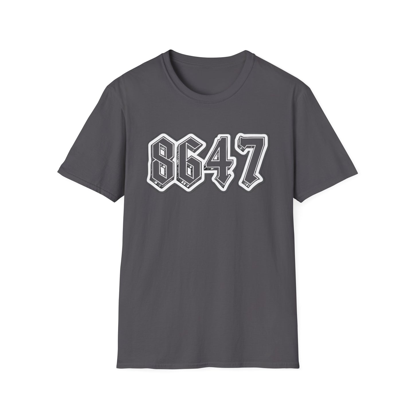 8647 Trendy Unisex T-Shirt with Bold Graphic 8647, Casual Streetwear, Gift for Him or Her, Everyday Wear, Comfortable Tee