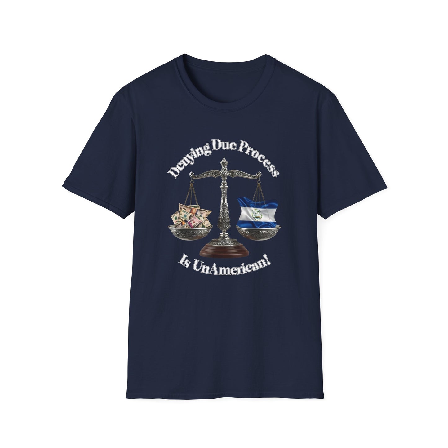 Justice T-Shirt - 'Denying Due Process Is UnAmerican' Graphic Tee, Political Apparel, Gift for Activists, Casual Wear, Statement Shirt
