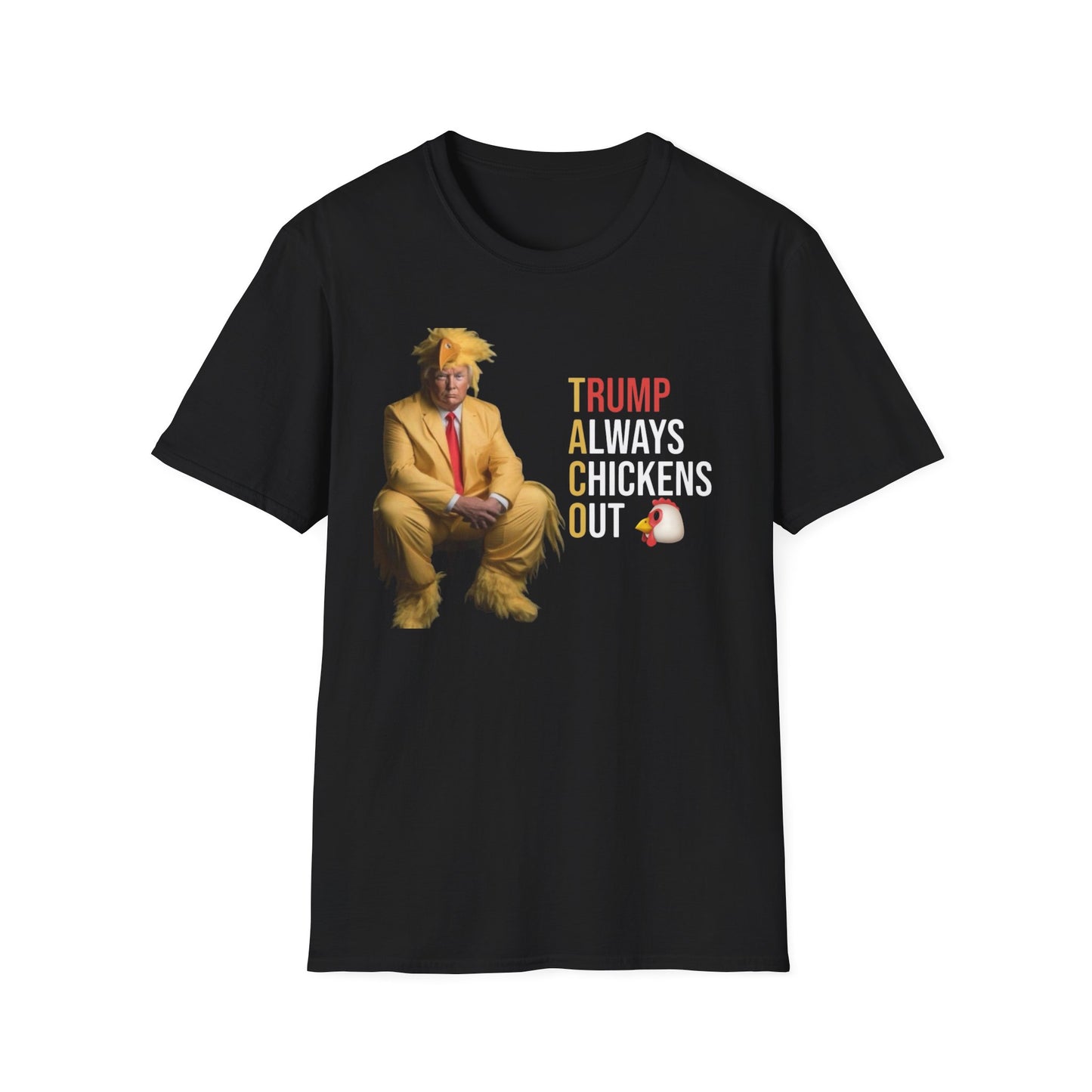 Trump Chicken Out Unisex T-Shirt, Funny Political Tee, Gift for Friends, Election Humor, Casual Wear