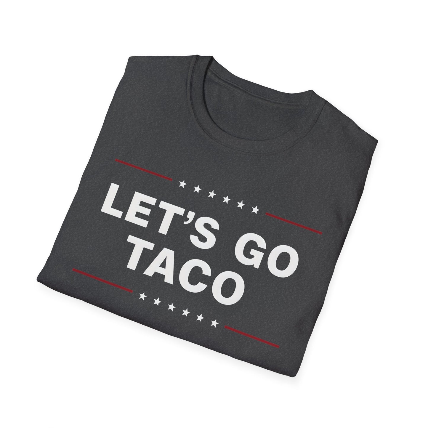 Let's Go Taco Unisex Softstyle T-Shirt, Taco Lover Gift, Funny Foodie Shirt, Casual Wear, Taco Tuesday Tee