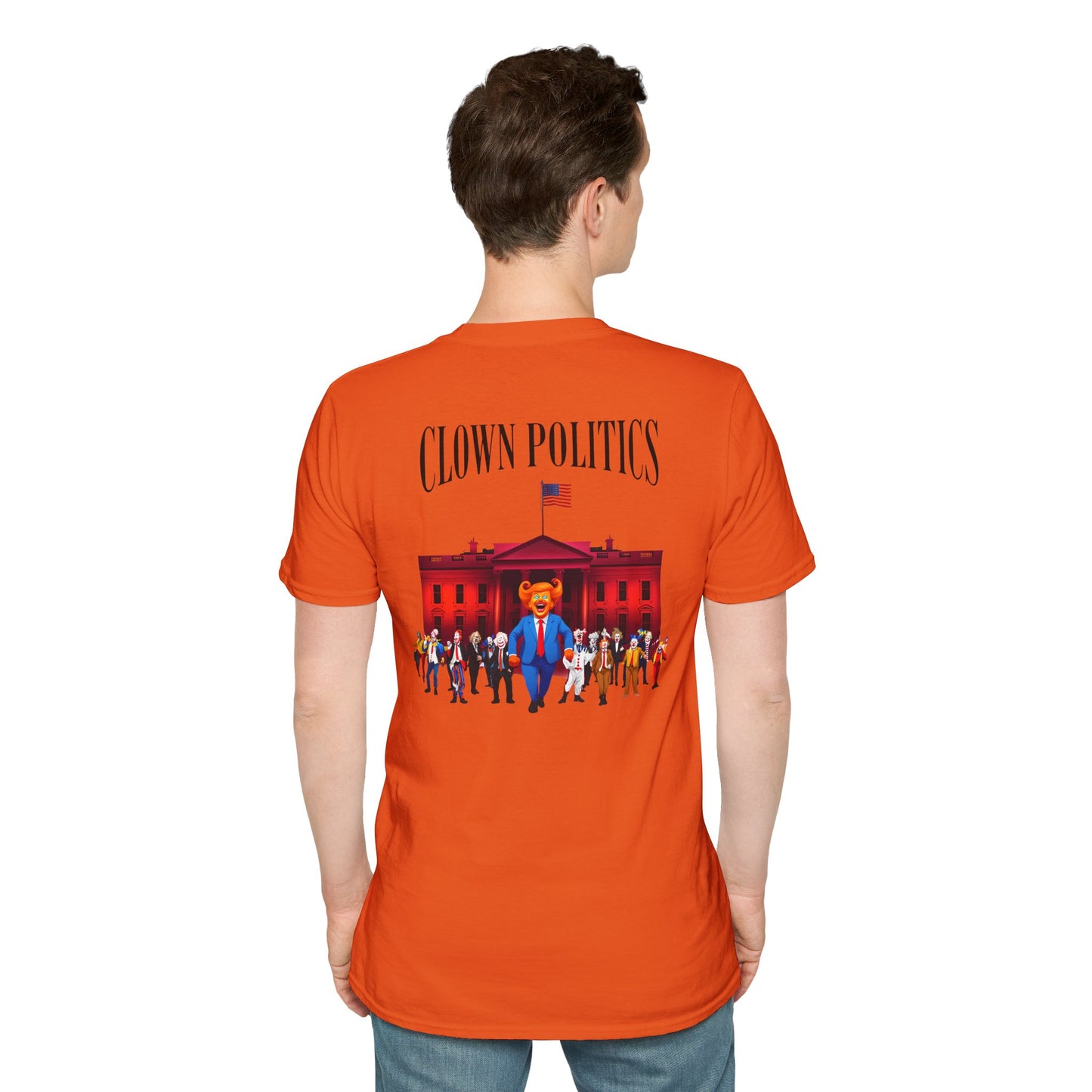 Clown Politics Graphic Tee, Statement Shirt for Activism, Funny Political T-Shirt, Gift for Protesters, Casual, antitrump tee