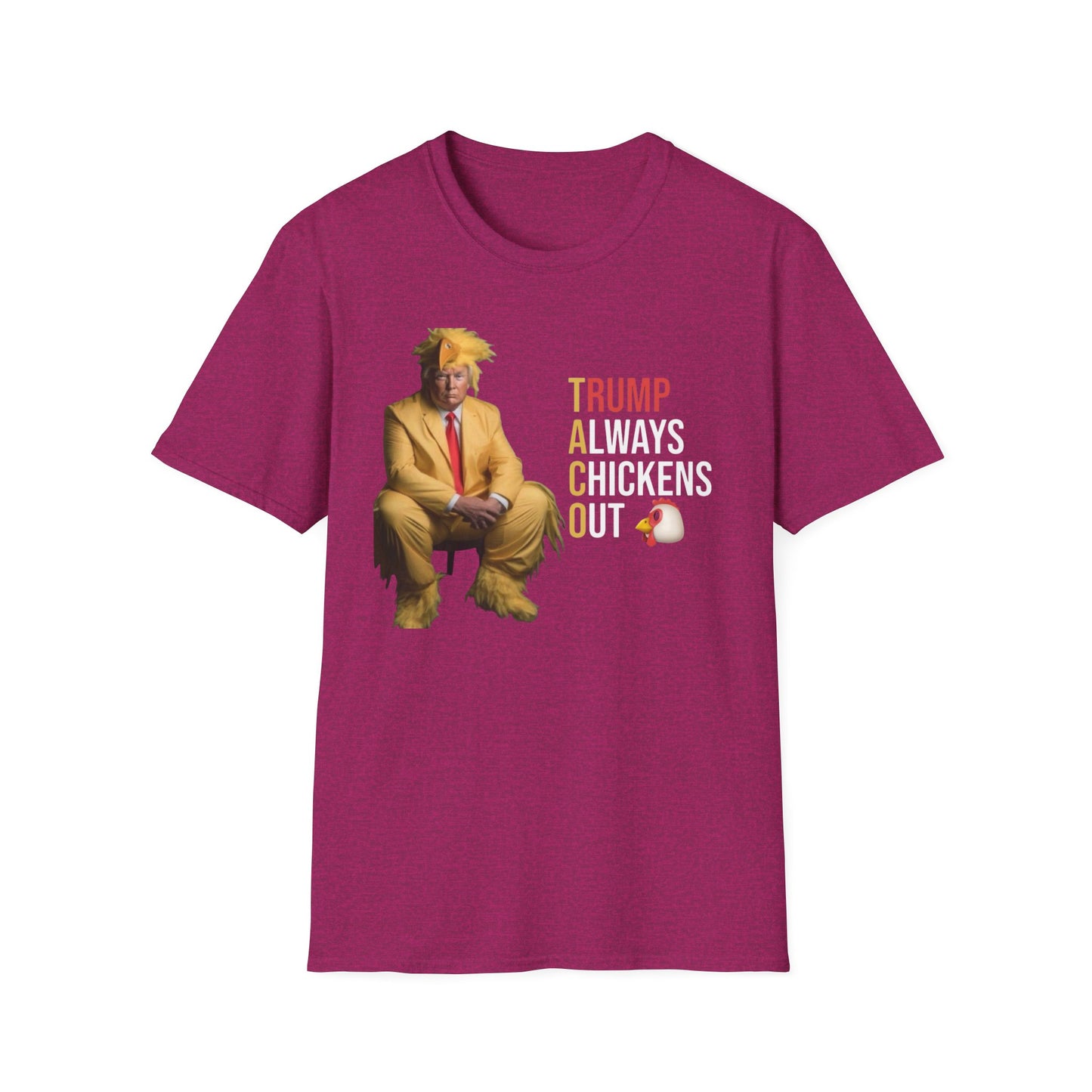Trump Chicken Out Unisex T-Shirt, Funny Political Tee, Gift for Friends, Election Humor, Casual Wear