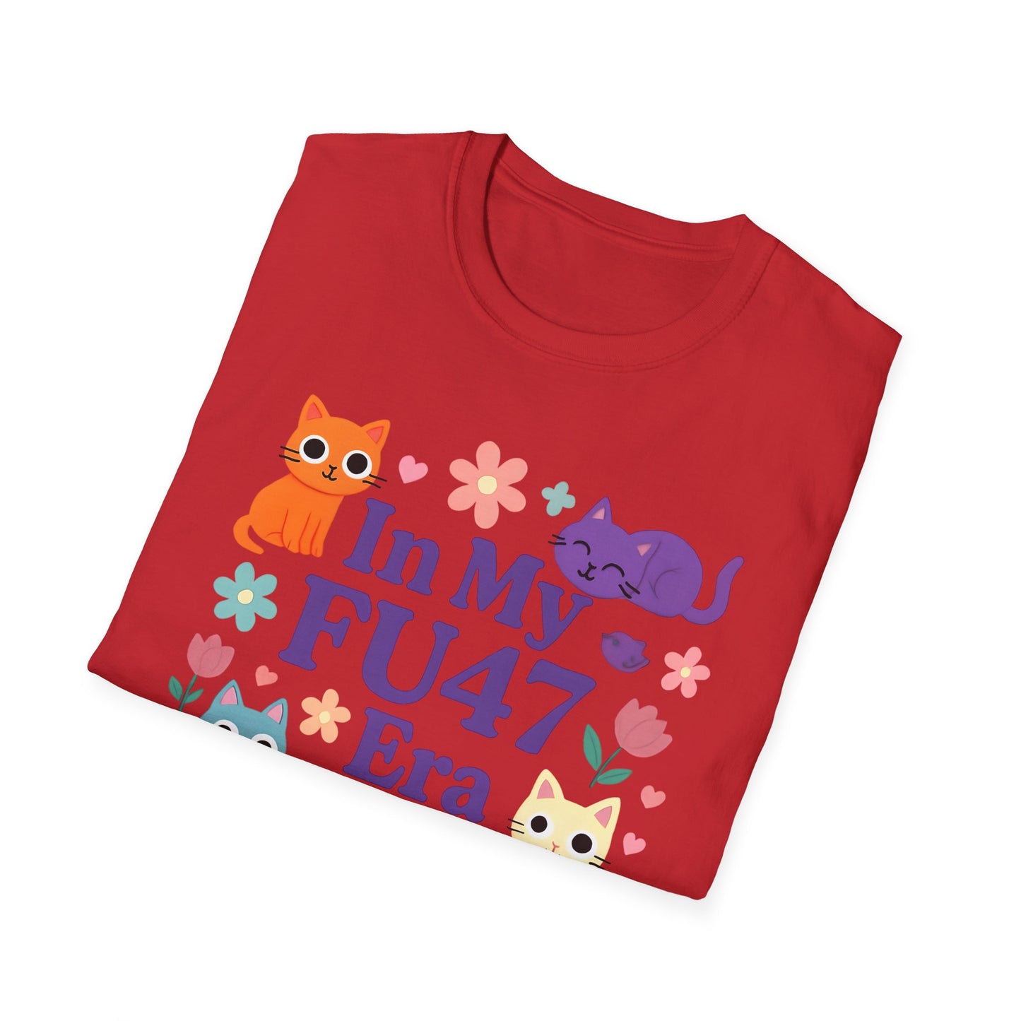 In My FU47 Era Unisex Tee, Cat Lover Gift, Comfortable Casual Wear, Funny Pet Humor, Perfect for Birthdays