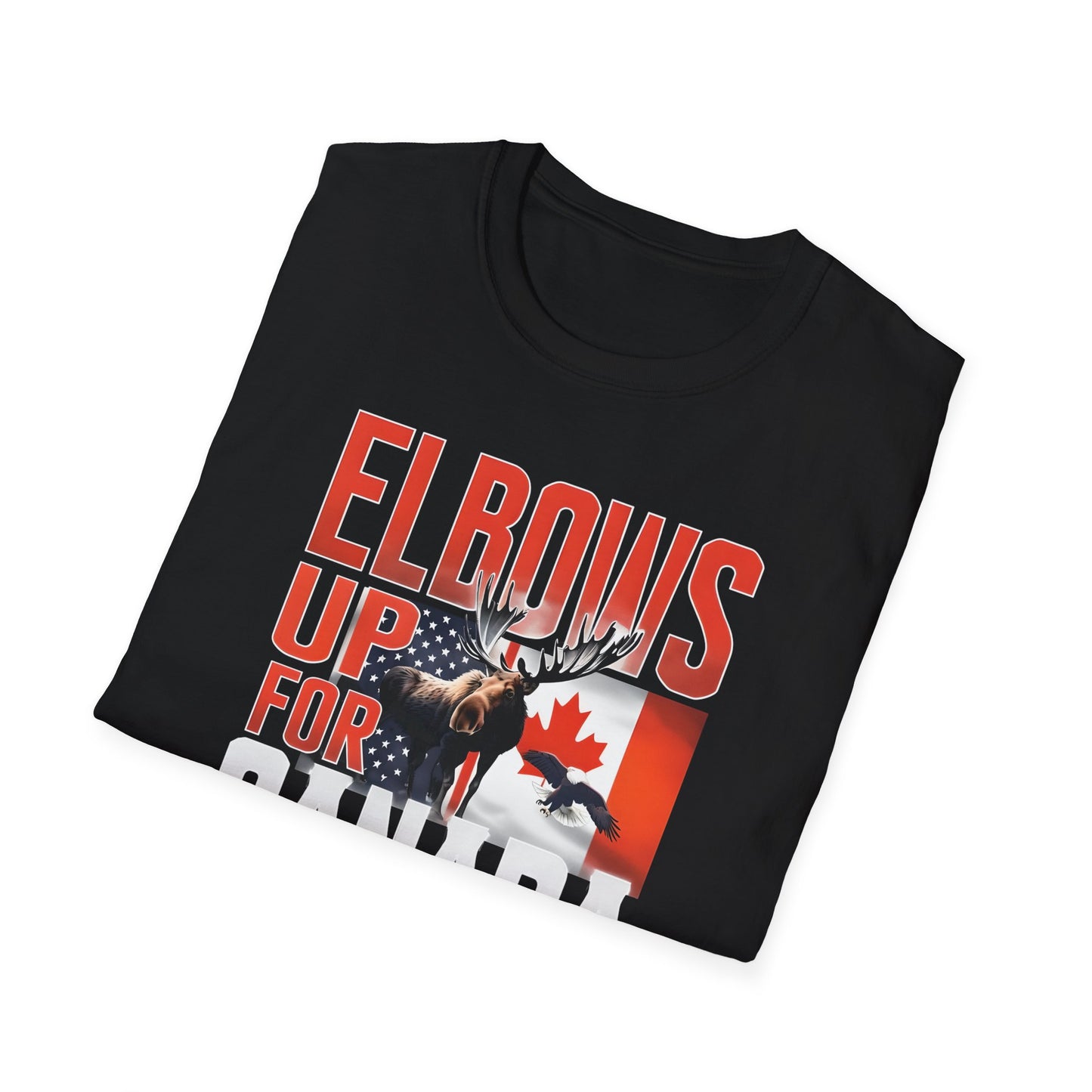 Elbows Up For Canada! Unisex Tee, Support Canada from Stateside Tee, Resistance T-shirt, Pro-Canada graphic Tee, unisex canada tee