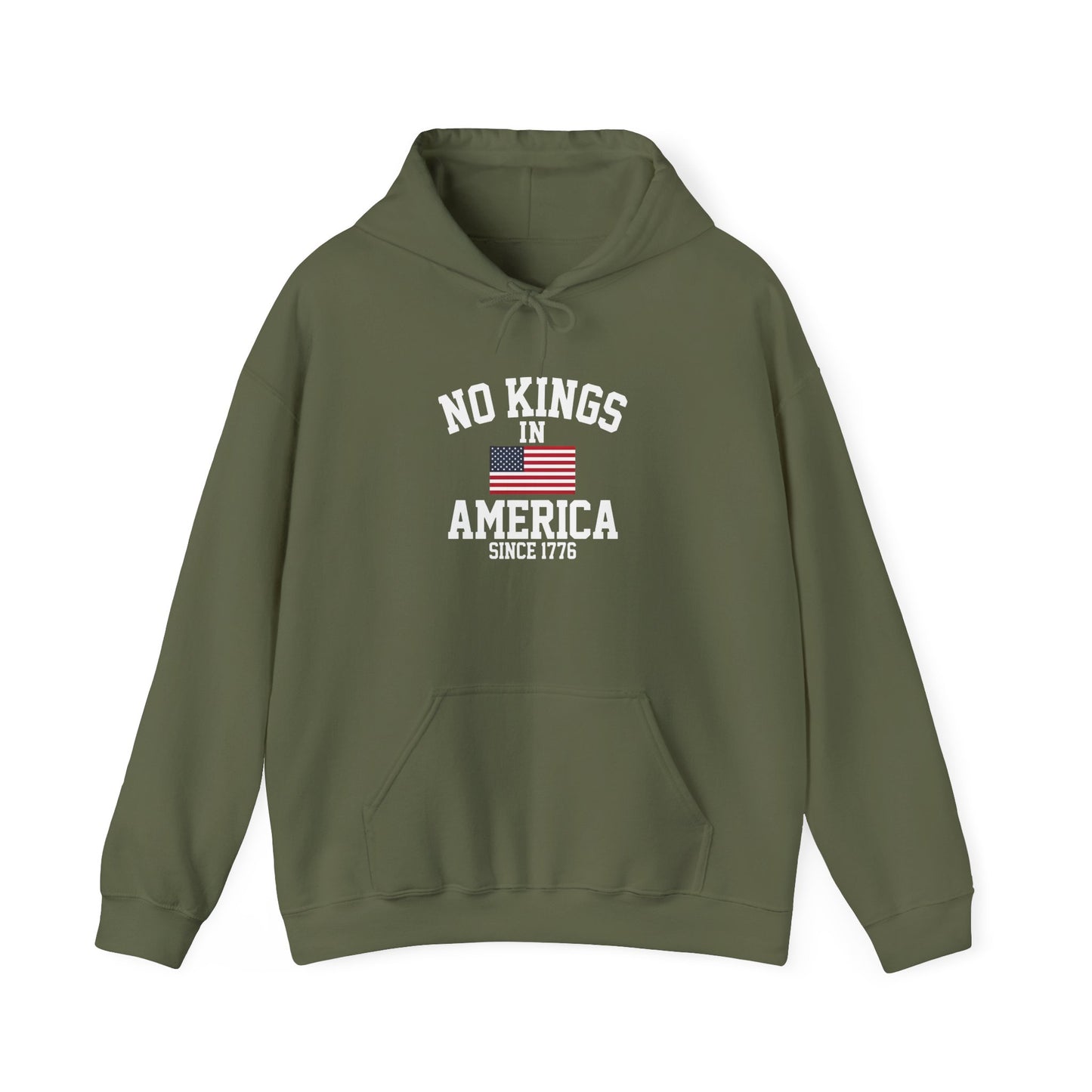 No Kings in America Fleece Hoodie, Cozy Fleece Hoodie, Political Statement Hoodie, Stand With Ameroca Hoodie, Anti Fascism Hoodie