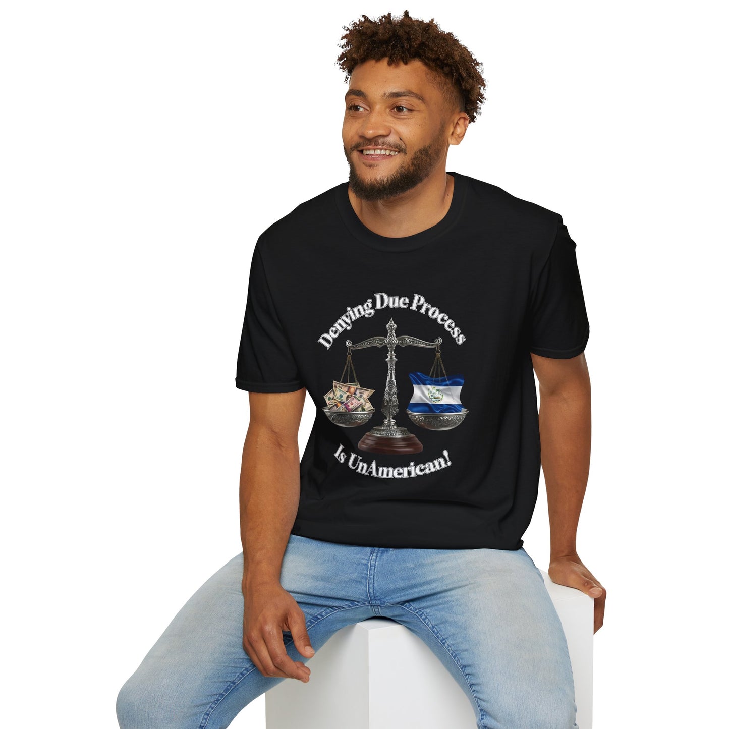 Justice T-Shirt - 'Denying Due Process Is UnAmerican' Graphic Tee, Political Apparel, Gift for Activists, Casual Wear, Statement Shirt