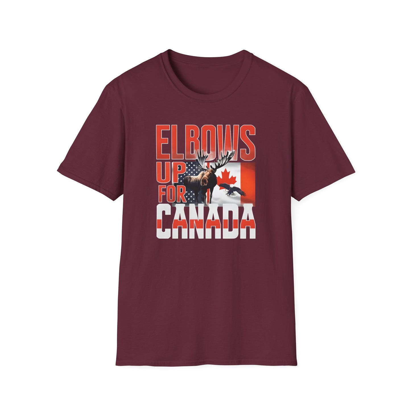 Elbows Up For Canada! Unisex Tee, Support Canada from Stateside Tee, Resistance T-shirt, Pro-Canada graphic Tee, unisex canada tee