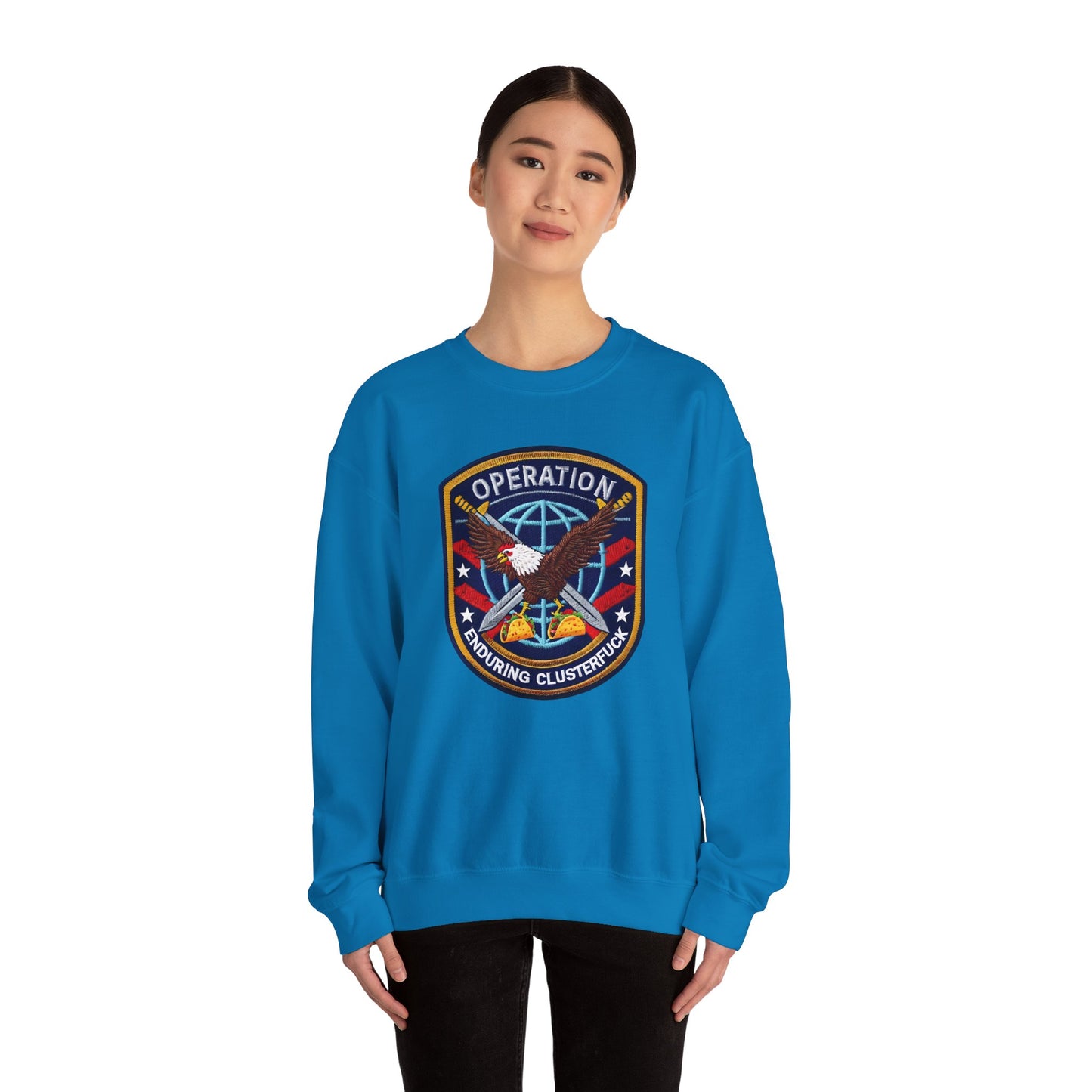 Operation Enduring Clusterfuck crewneck Sweatshirt, Political Statement Sweatshirt, Anti Fascism Sweatshirt, Support Ukraine Crew Neck