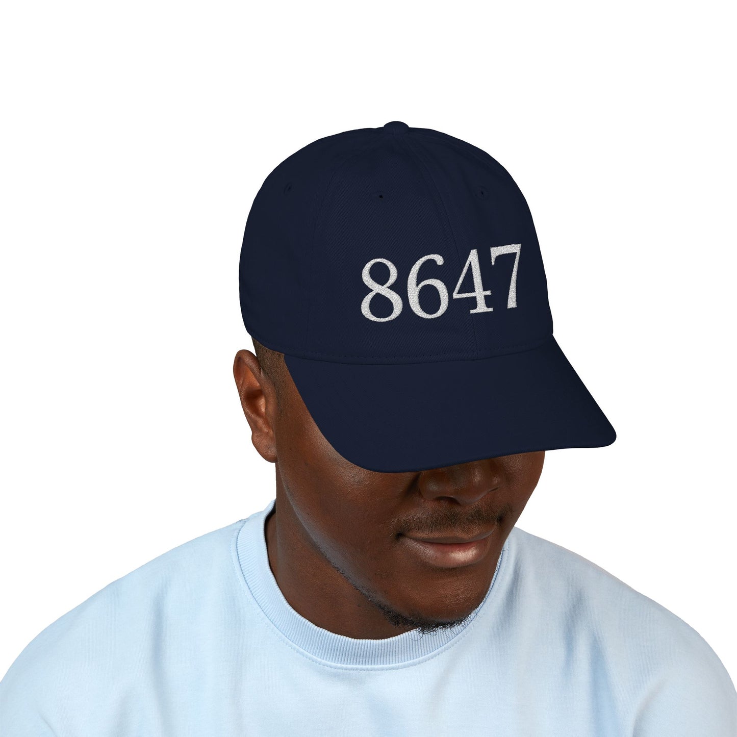 8647 Embroidered Baseball Cap | Eco-Friendly Headwear, Casual Style, Unisex Gift, Everyday Accessory, Outdoor Activities
