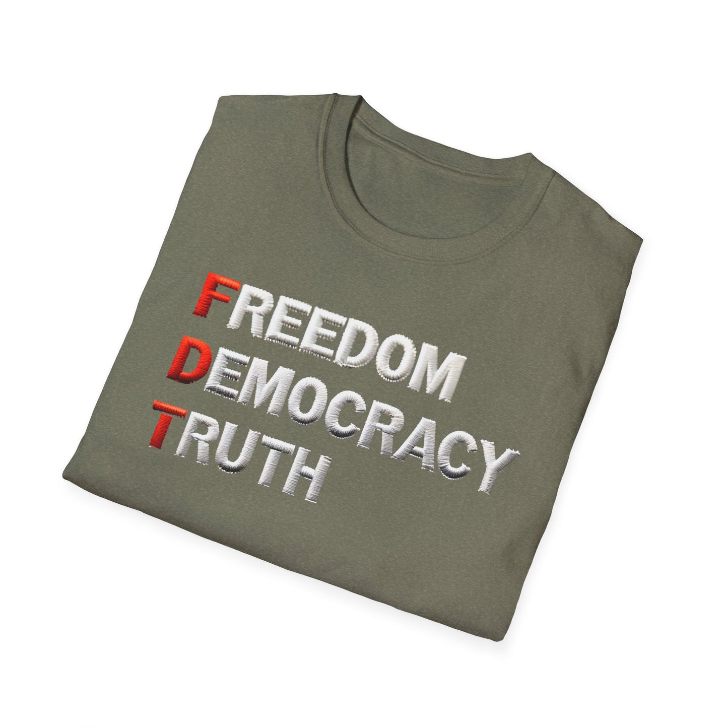 Freedom Democracy Truth FDT unisex tshirt, antitrump Tshirt, unisex fit, political protest tshirt, many colors to choose from