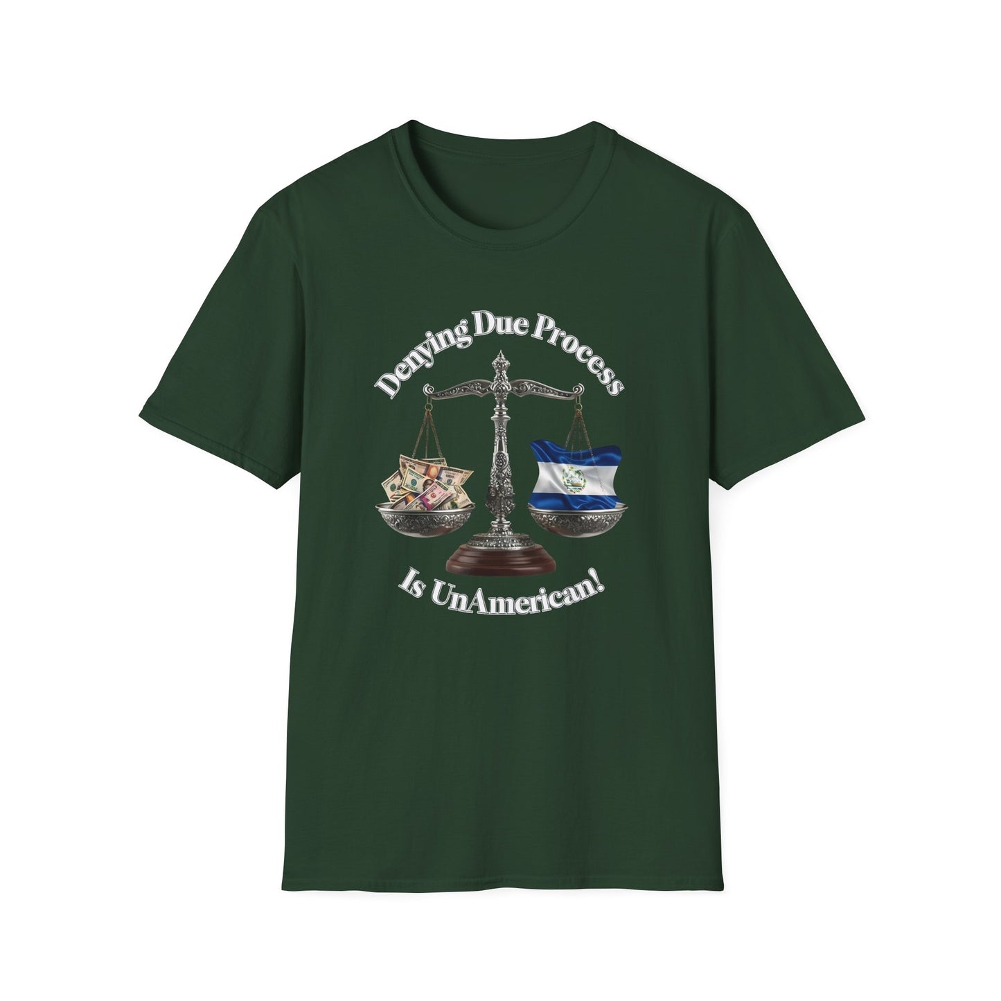 Justice T-Shirt - 'Denying Due Process Is UnAmerican' Graphic Tee, Political Apparel, Gift for Activists, Casual Wear, Statement Shirt