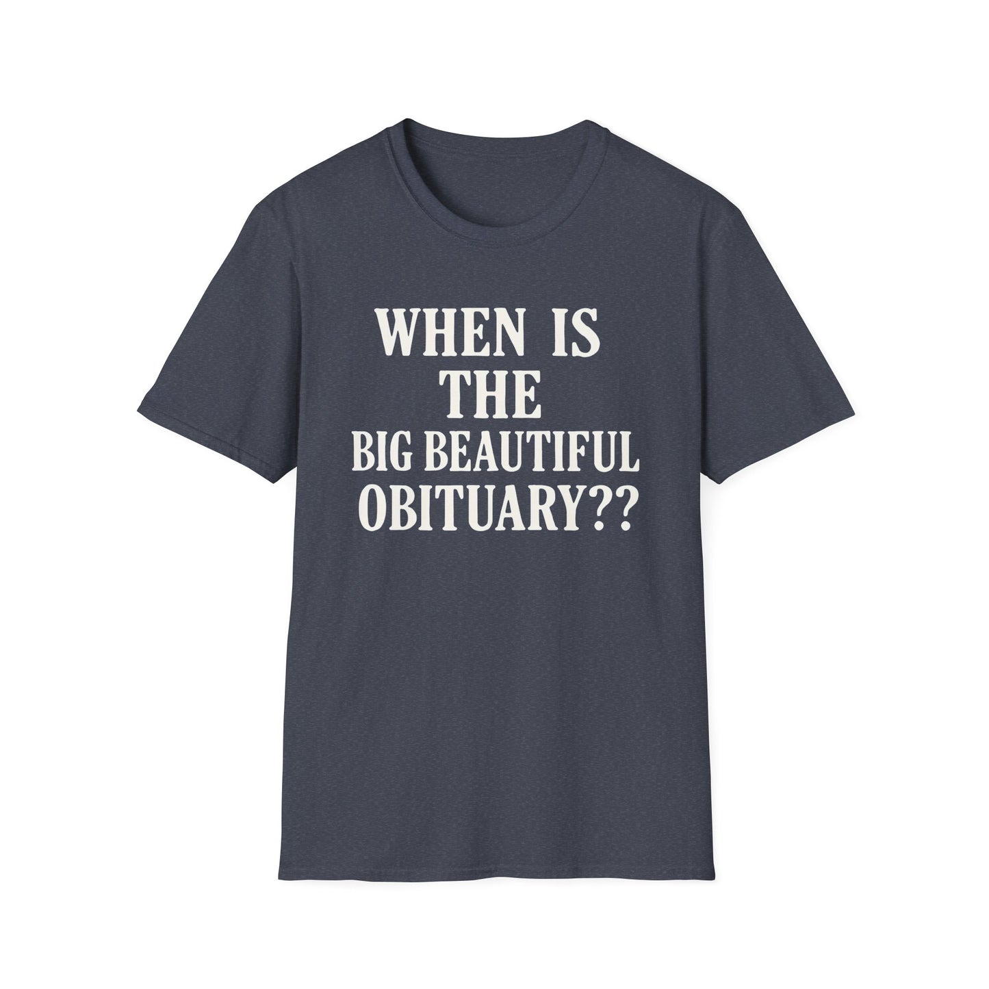 FDT Obituary unisex tee , Softstyle T-Shirt, Funny Obituary Shirt, Unisex Casual Wear, Gift for Friends, Funeral Humor Apparel