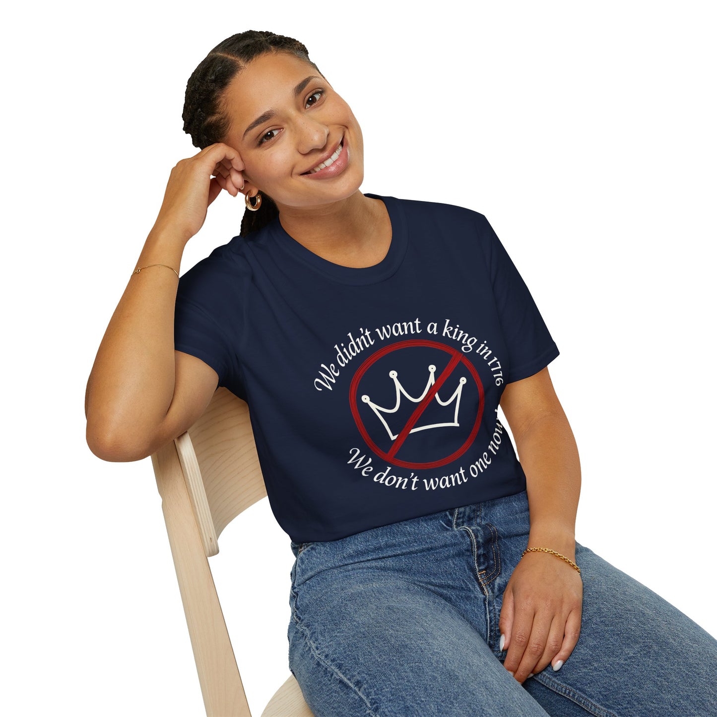 No Kings in 1776 unisex t-shirt, no kings political tee, anti king tee, unisex fit, protest t-shirt, everyday patriot t-shirt