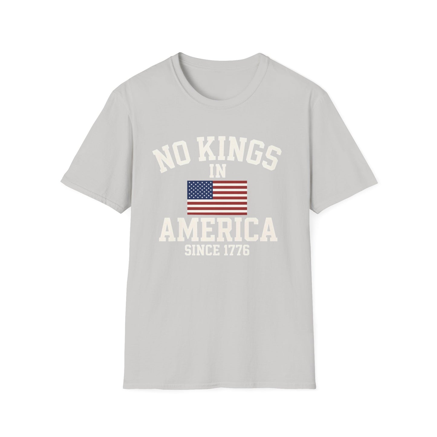 No Kings T-Shirt: No Kings in America Design, Patriotic Tee, Casual Wear, 4th of July Gift, Independence Day Shirt, Political [...]
