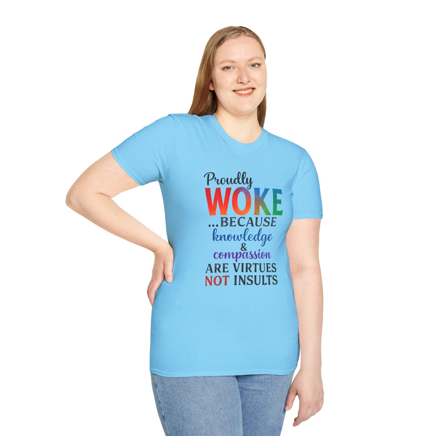 Woke Message Unisex T-Shirt, Softstyle Tee for Activism, Awareness, Unique Gift for Friends, Social Justice Apparel, Comfortable [...]