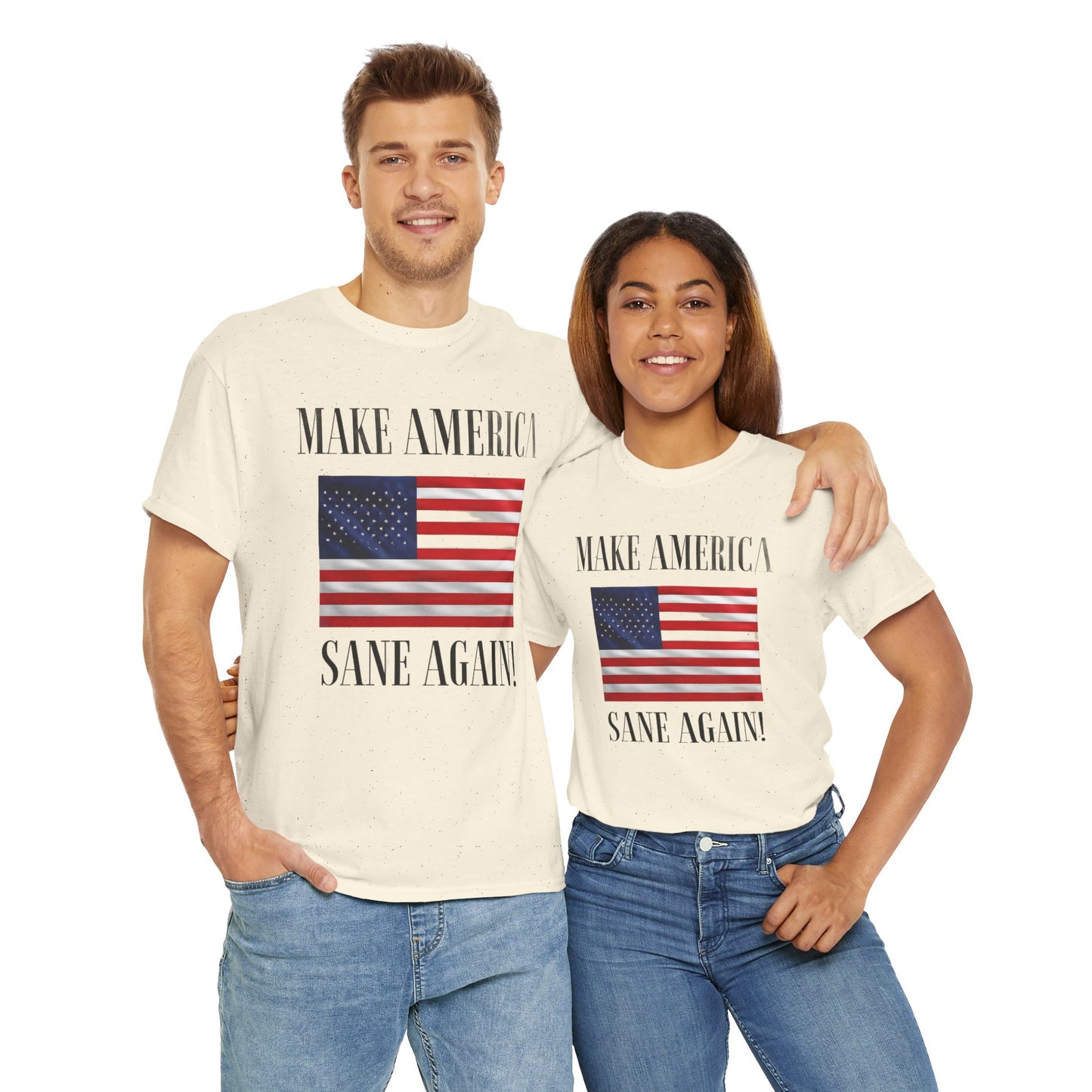 Make America Sane Again! T-Shirt, Unisex Graphic T-Shirt, Political Statement Tee, Anti Fascism, Anti MAGA
