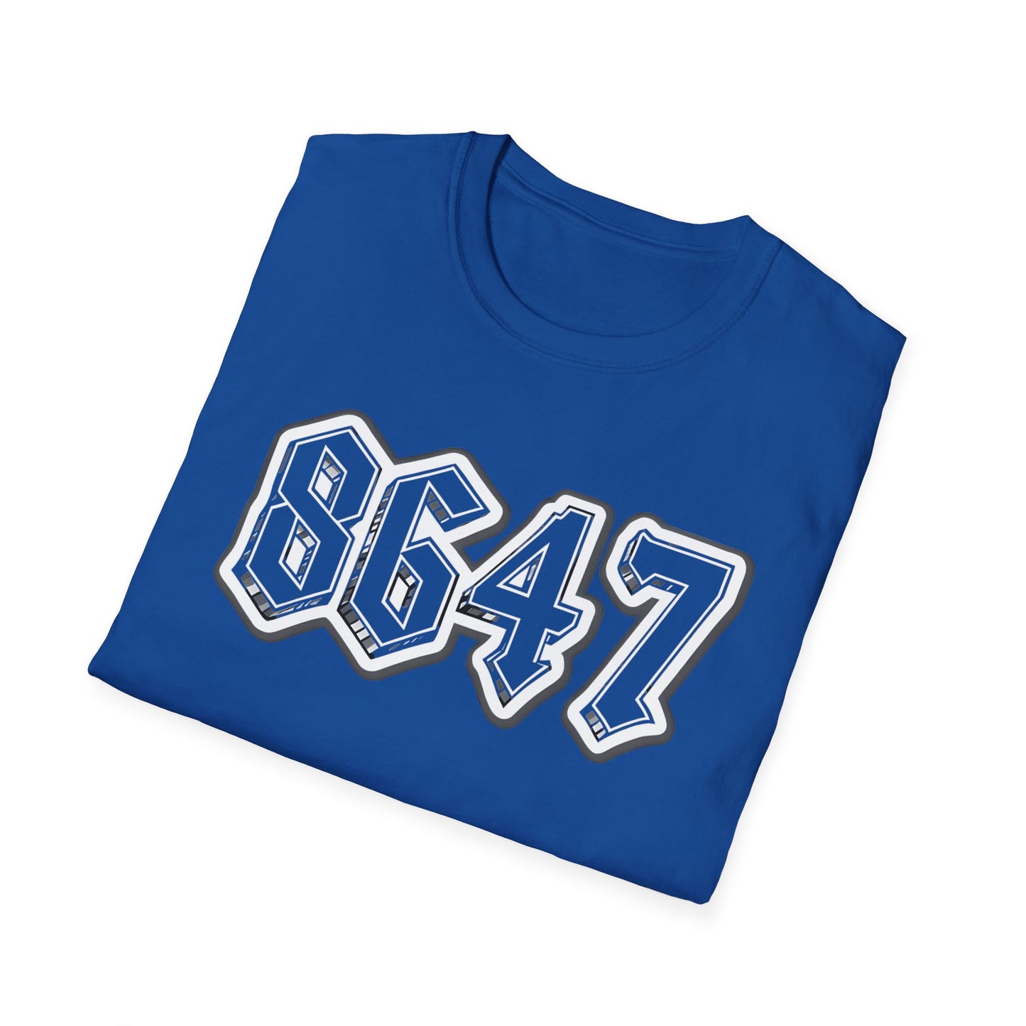 8647 front and back Softstyle T-Shirt with Quirky Slogan, Great for Casual Wear, Gift for Friends, Unique Birthday Present, Everyday Humor