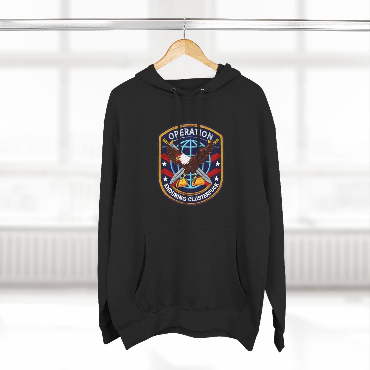 Operation Enduring Clusterfuck Fleece Hoodie, Funny Political Fleece Hoodie, Trendy and Cozy Sweatshirt